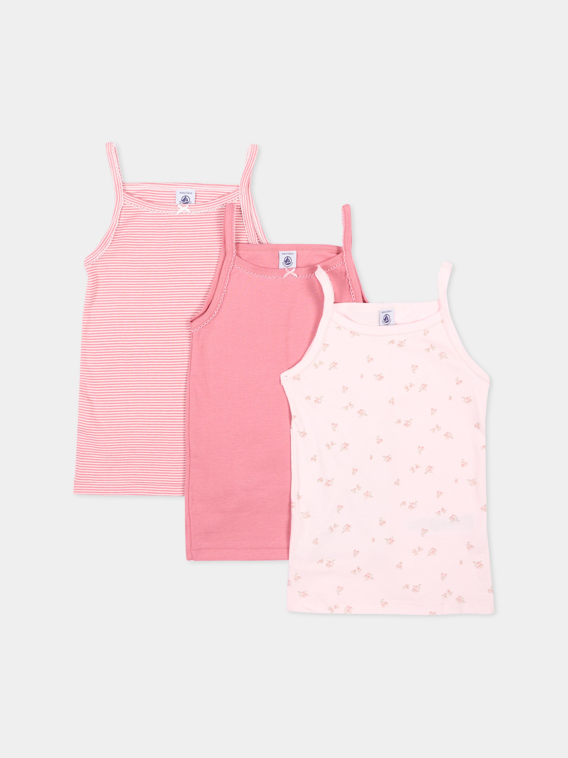 Canottiera rosa per bambina,Petit Bateau,A0GNC 00