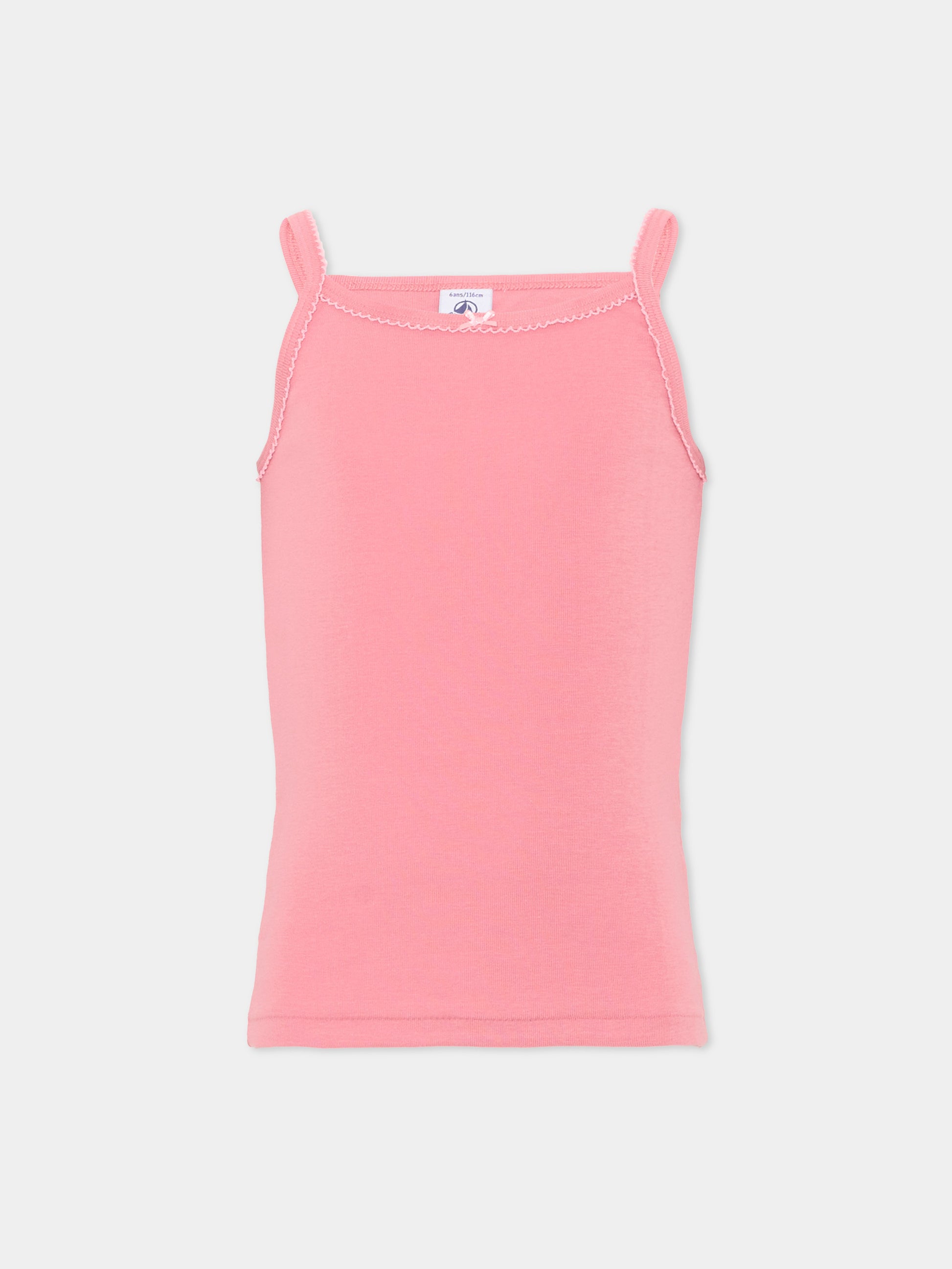 Canottiera rosa per bambina,Petit Bateau,A0GNC 00