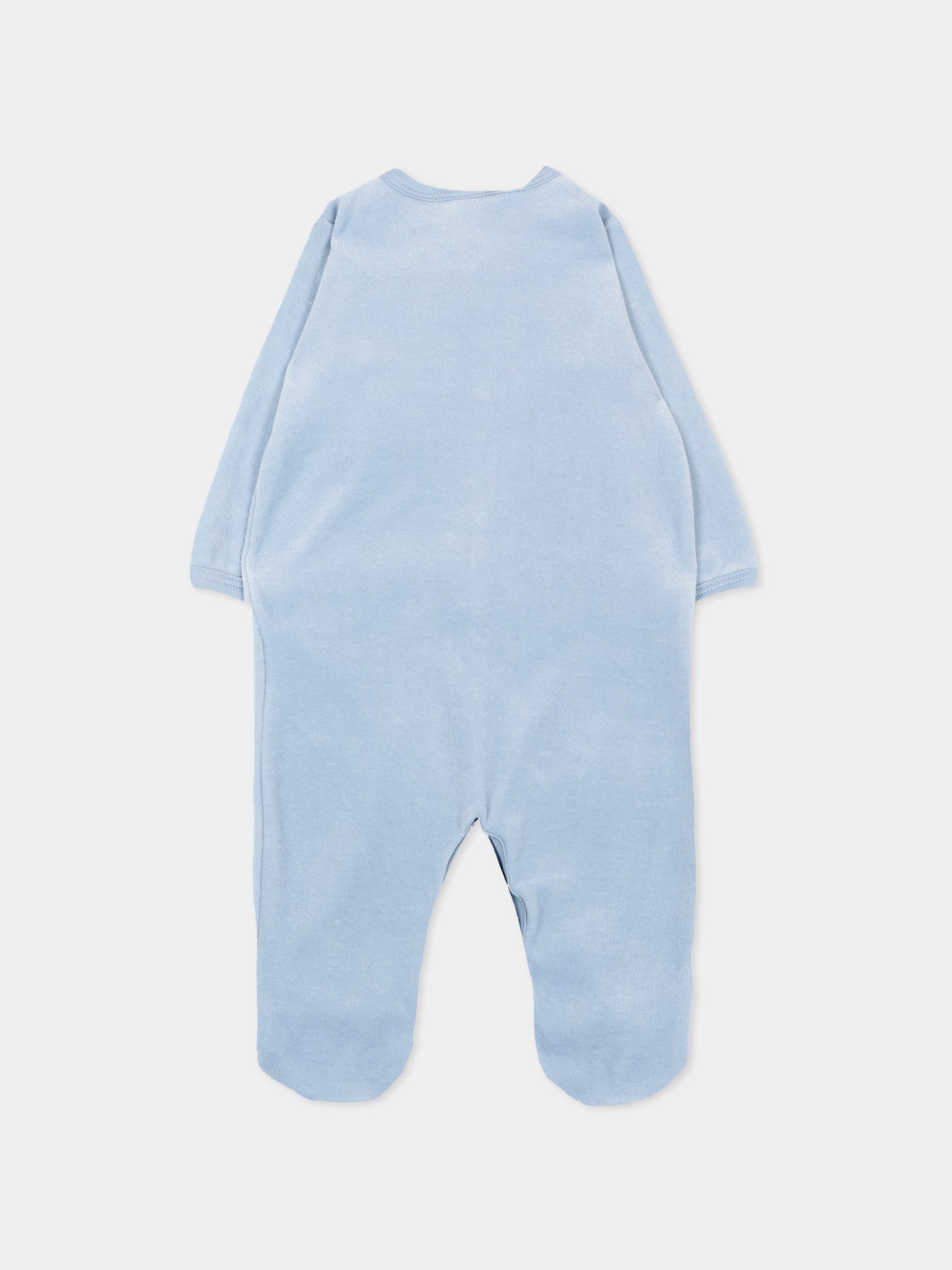 Tutina celeste per neonato con cuore,Petit Bateau,A0GJ7 03