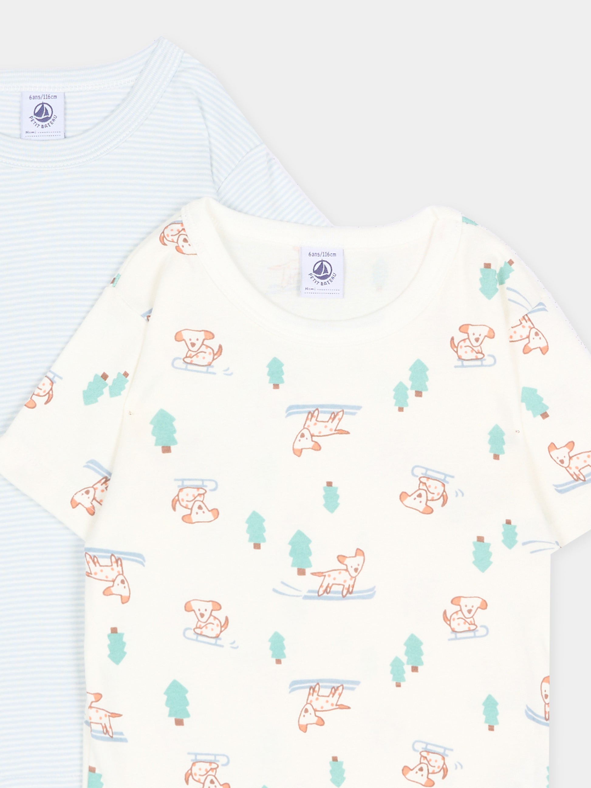 Canottiere a manica corta multicolor per bambino,Petit Bateau,A0GV0 00