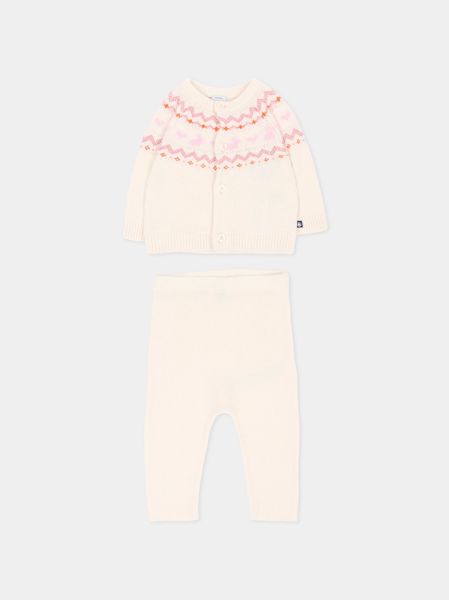 Completo nascita avorio per neonata,Petit Bateau,A0GNU 02