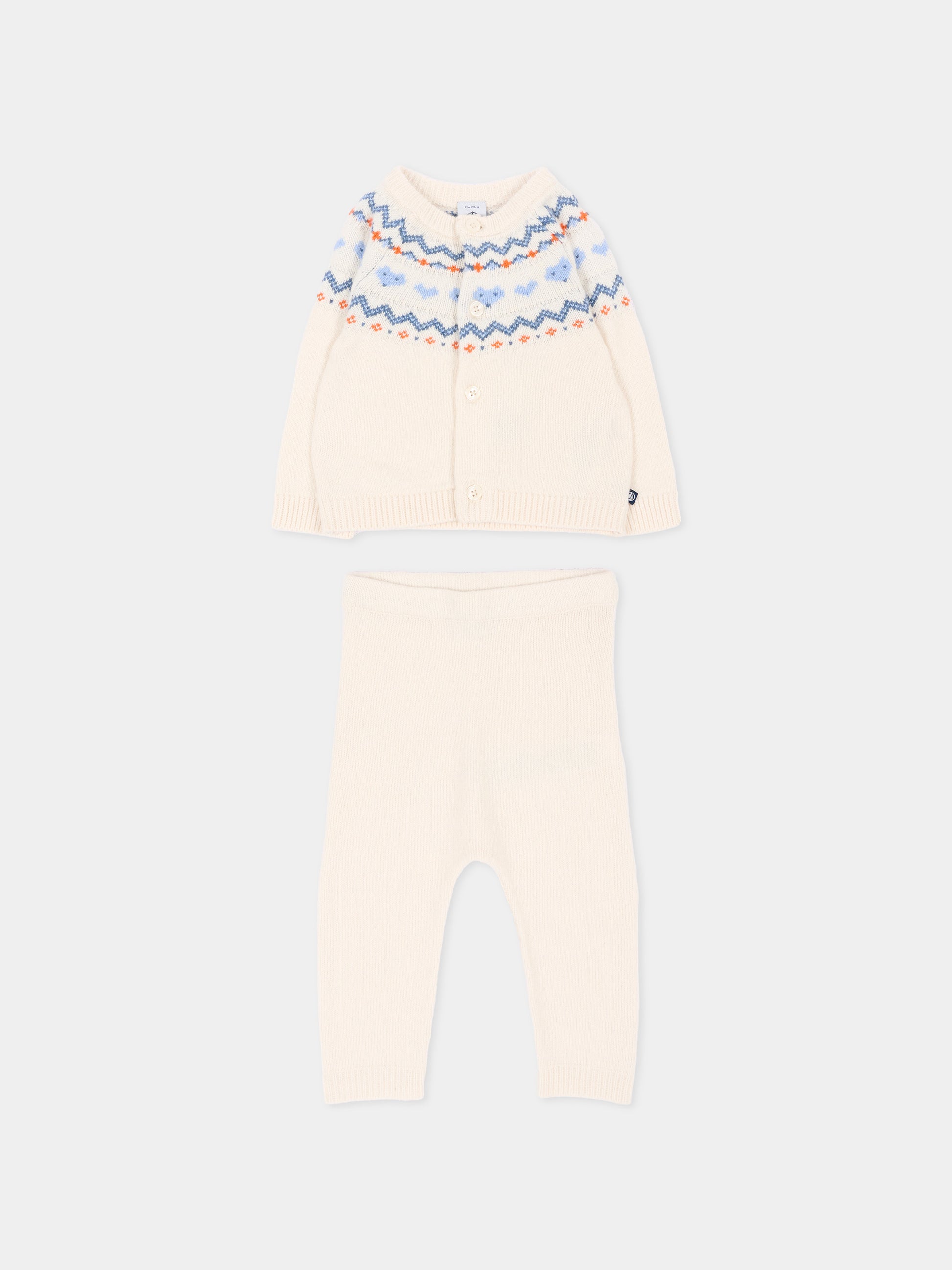Completo nascita avorio per neonato,Petit Bateau,A0GNU 01