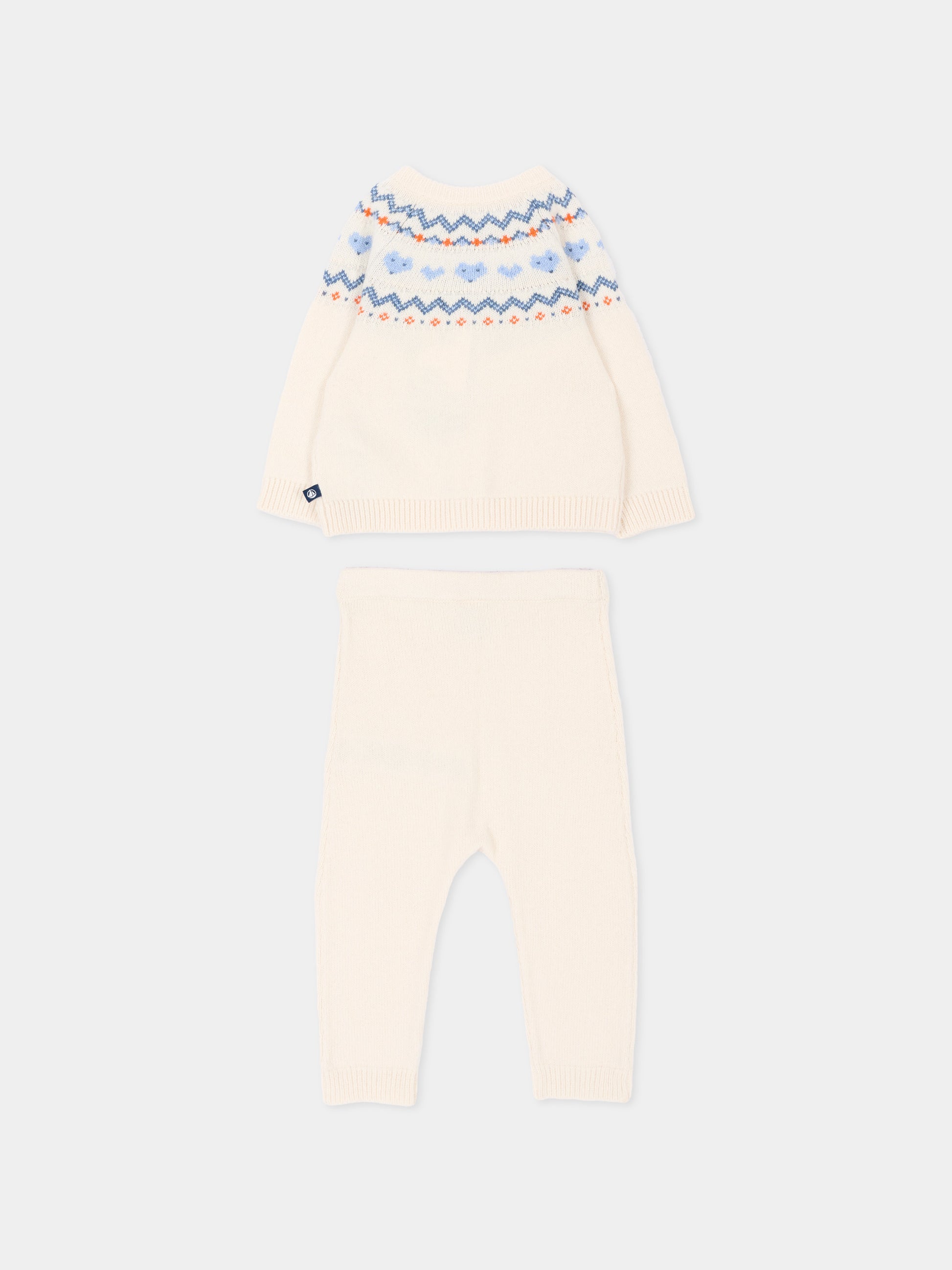 Completo nascita avorio per neonato,Petit Bateau,A0GNU 01