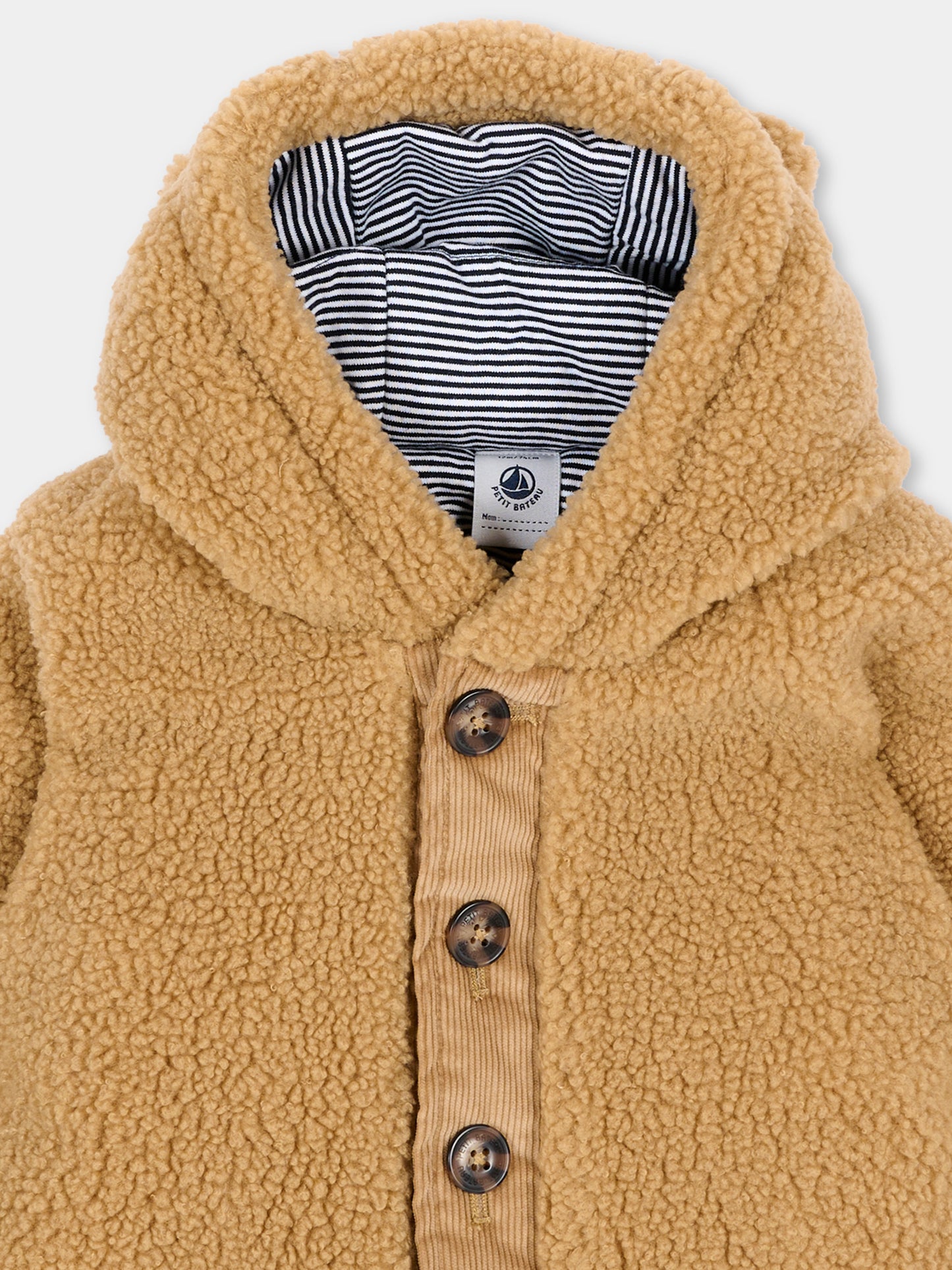 Ecopelliccia beige per neonato,Petit Bateau,A0GV7 01