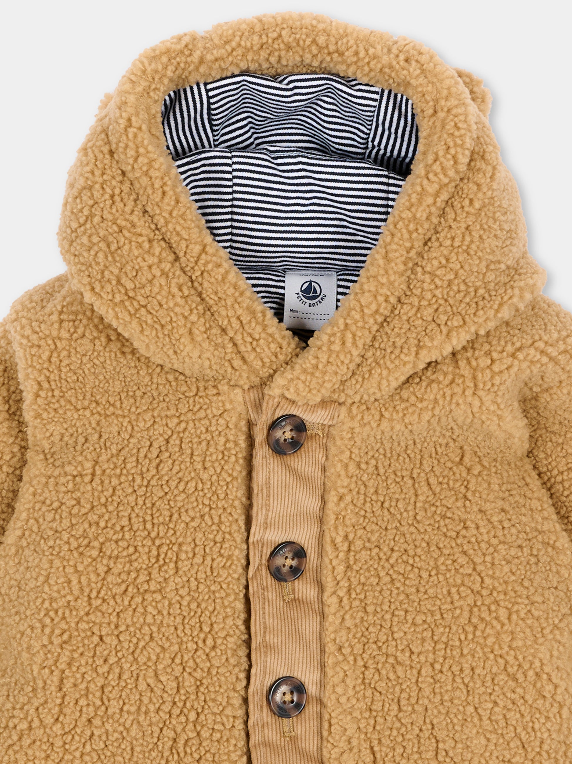 Ecopelliccia beige per neonato,Petit Bateau,A0GV7 01