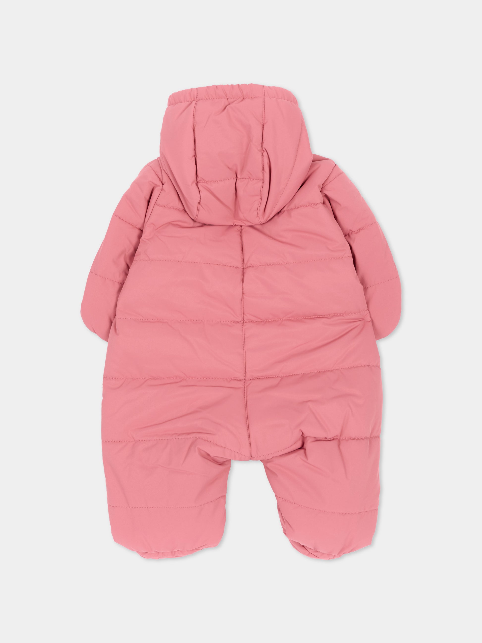 Piumino rosa per neonata con patch logo,Petit Bateau,A0GT3 01