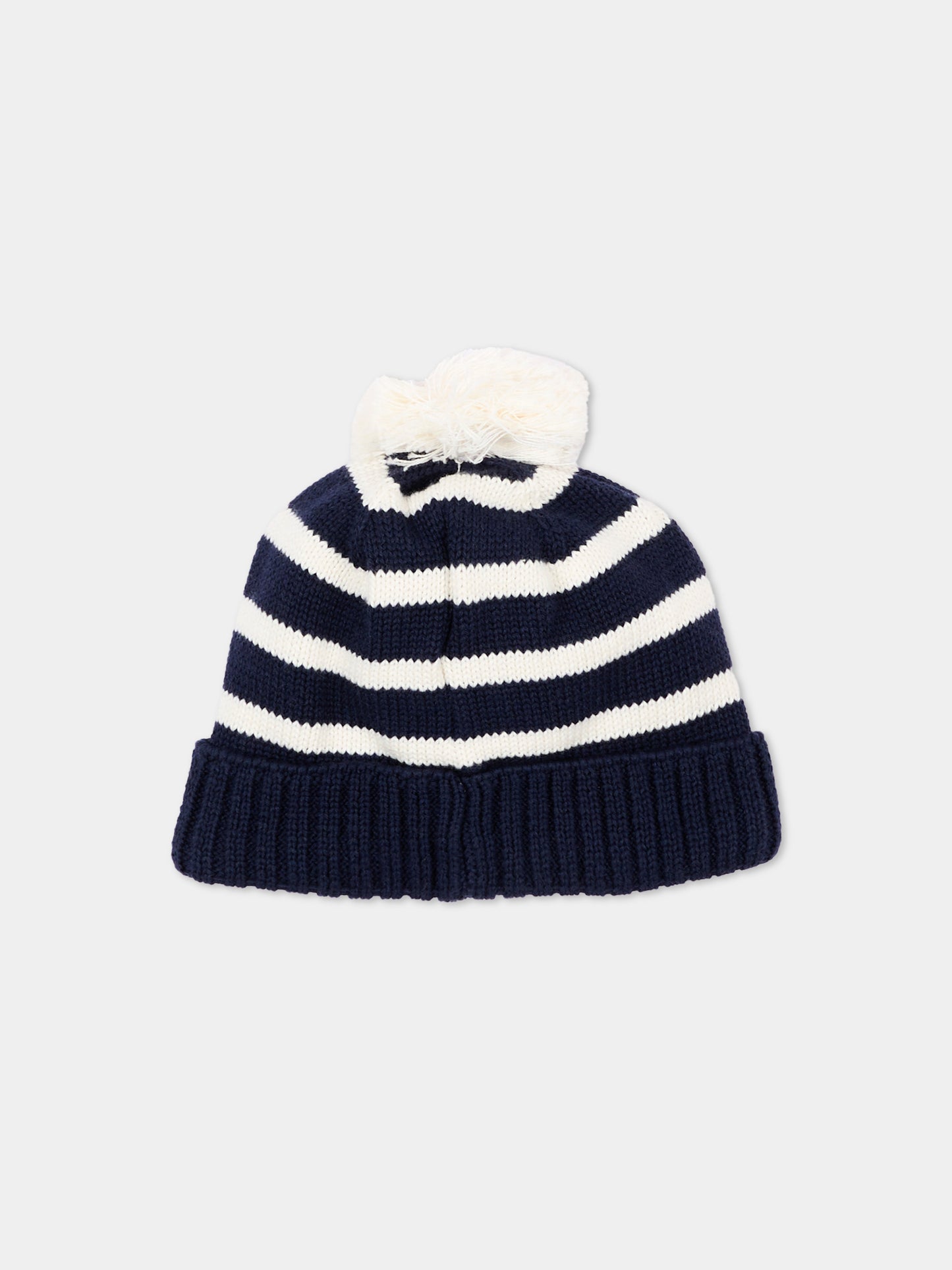 Berretto blu per neonata a righe,Petit Bateau,A0GJC 03
