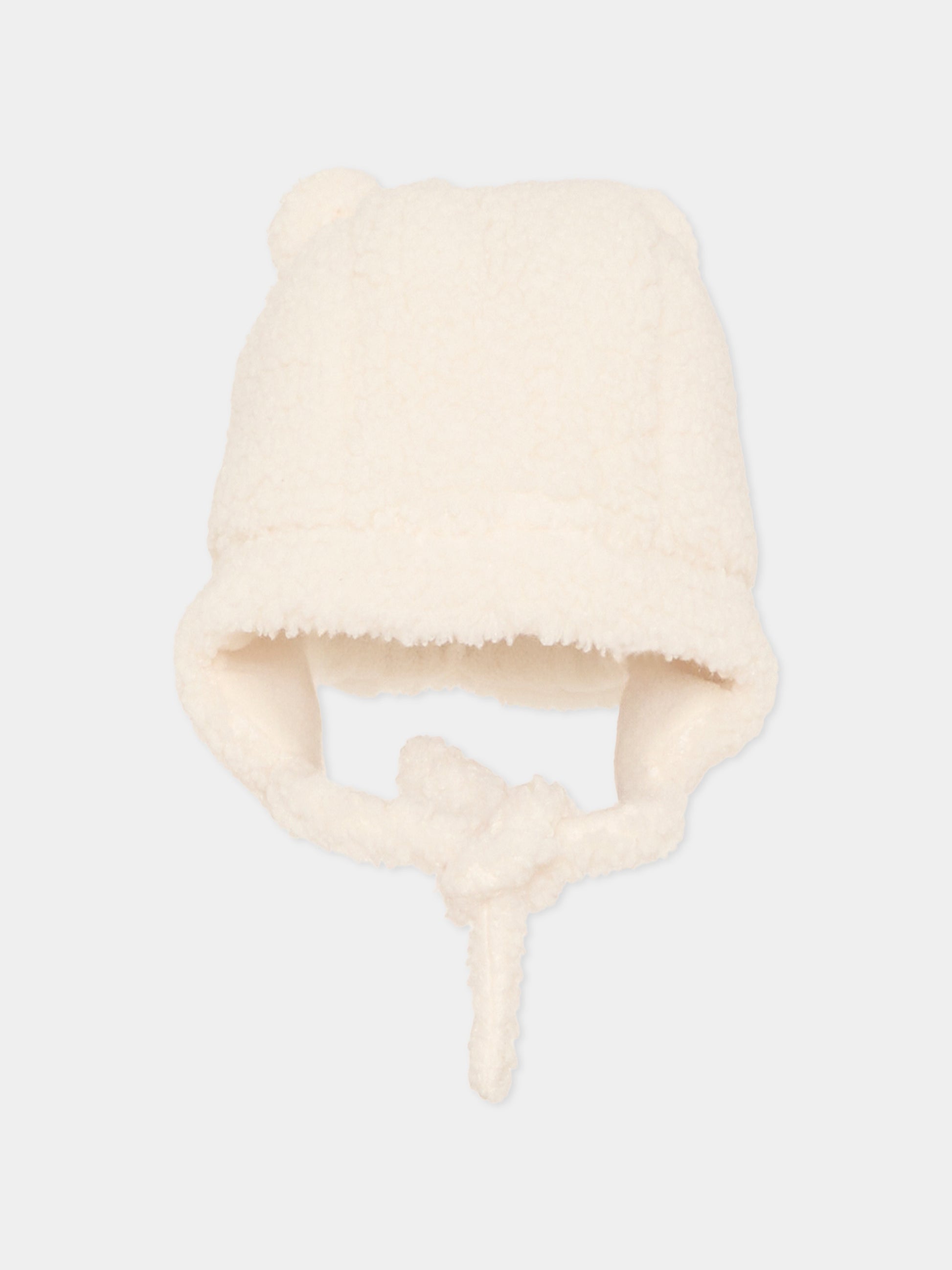 Berretto avorio per neonato con orecchie,Petit Bateau,A0GJE 01
