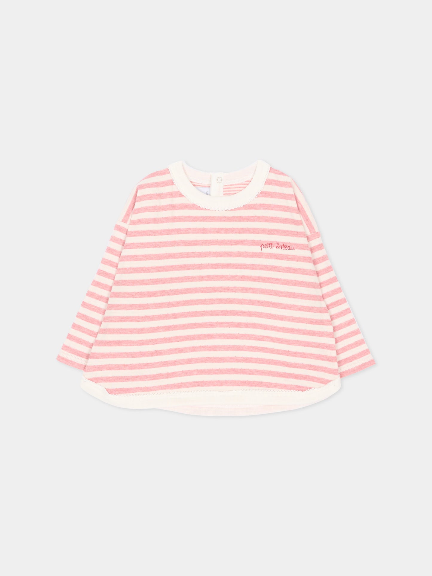 T-shirt a manica lunga rosa per neonata,Petit Bateau,A0H12 01