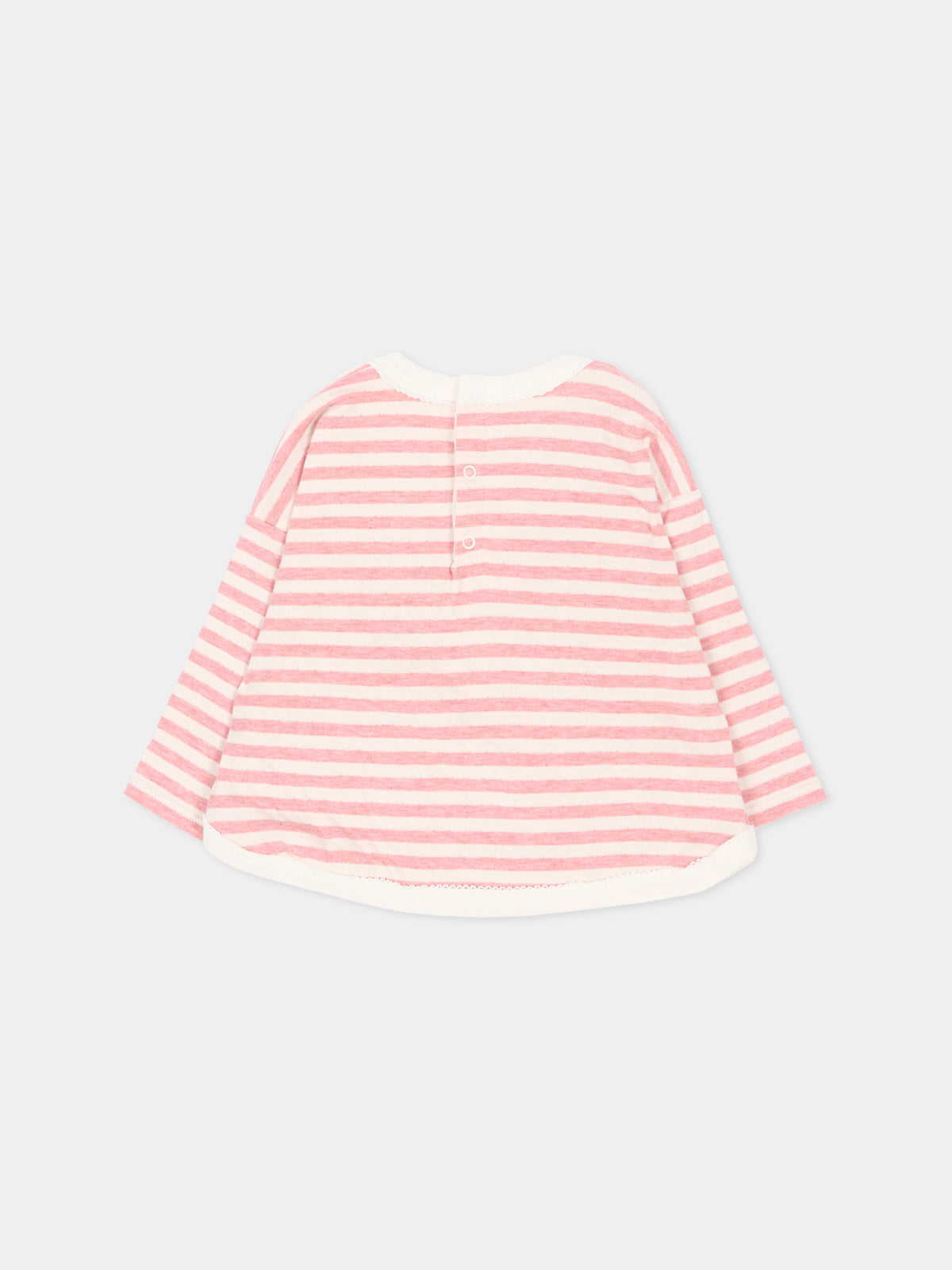T-shirt a manica lunga rosa per neonata,Petit Bateau,A0H12 01