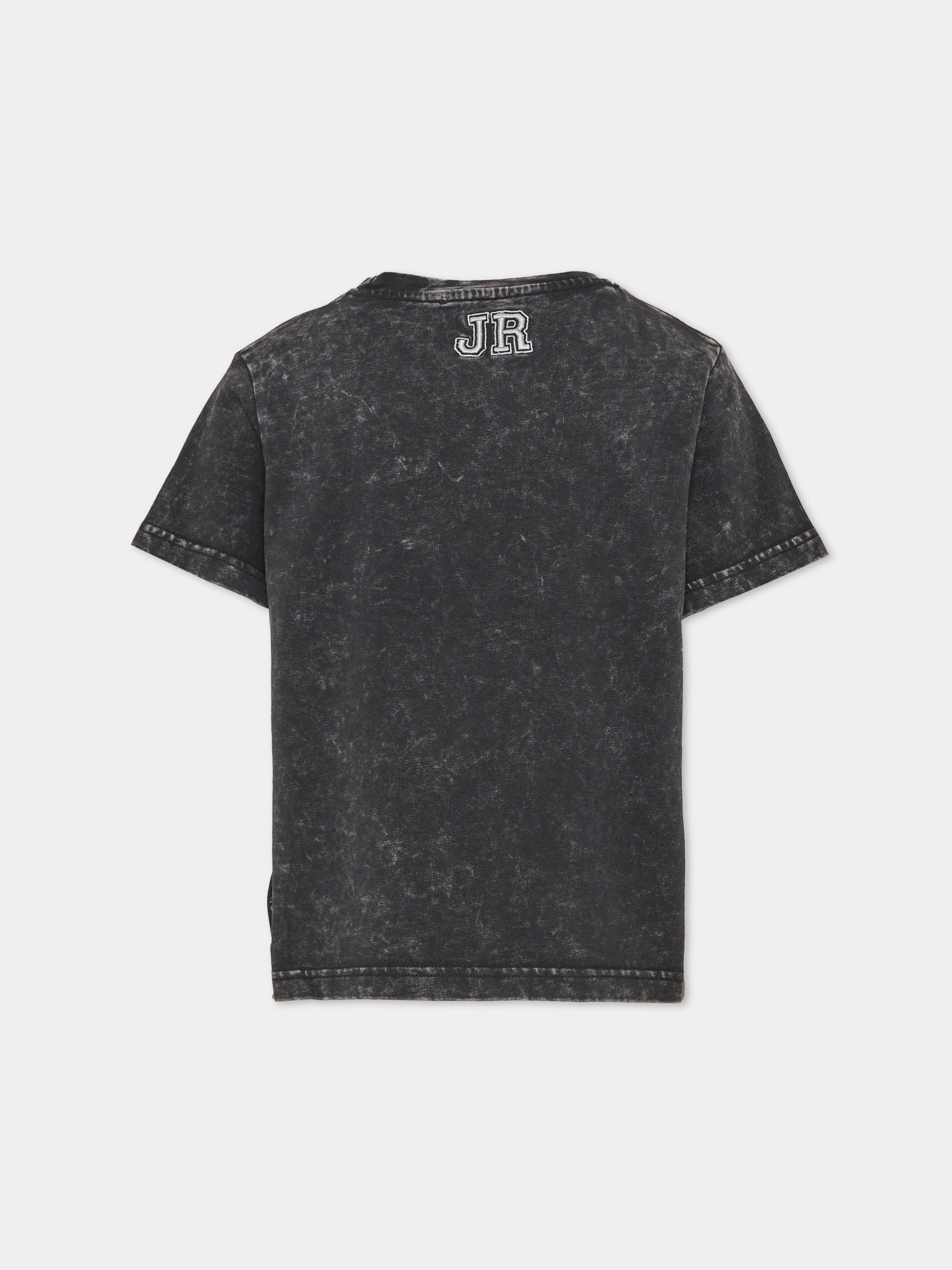 T-shirt nera per bambino con logo,Richmond,RBA26011TS BLACK BLACK