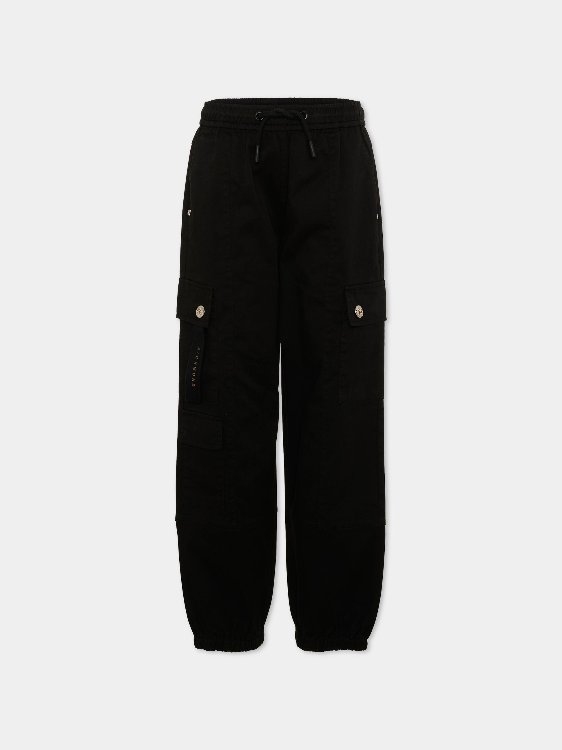 Pantalone nero cargo per bambino,Richmond,RBA26062PA BLACK BLACK