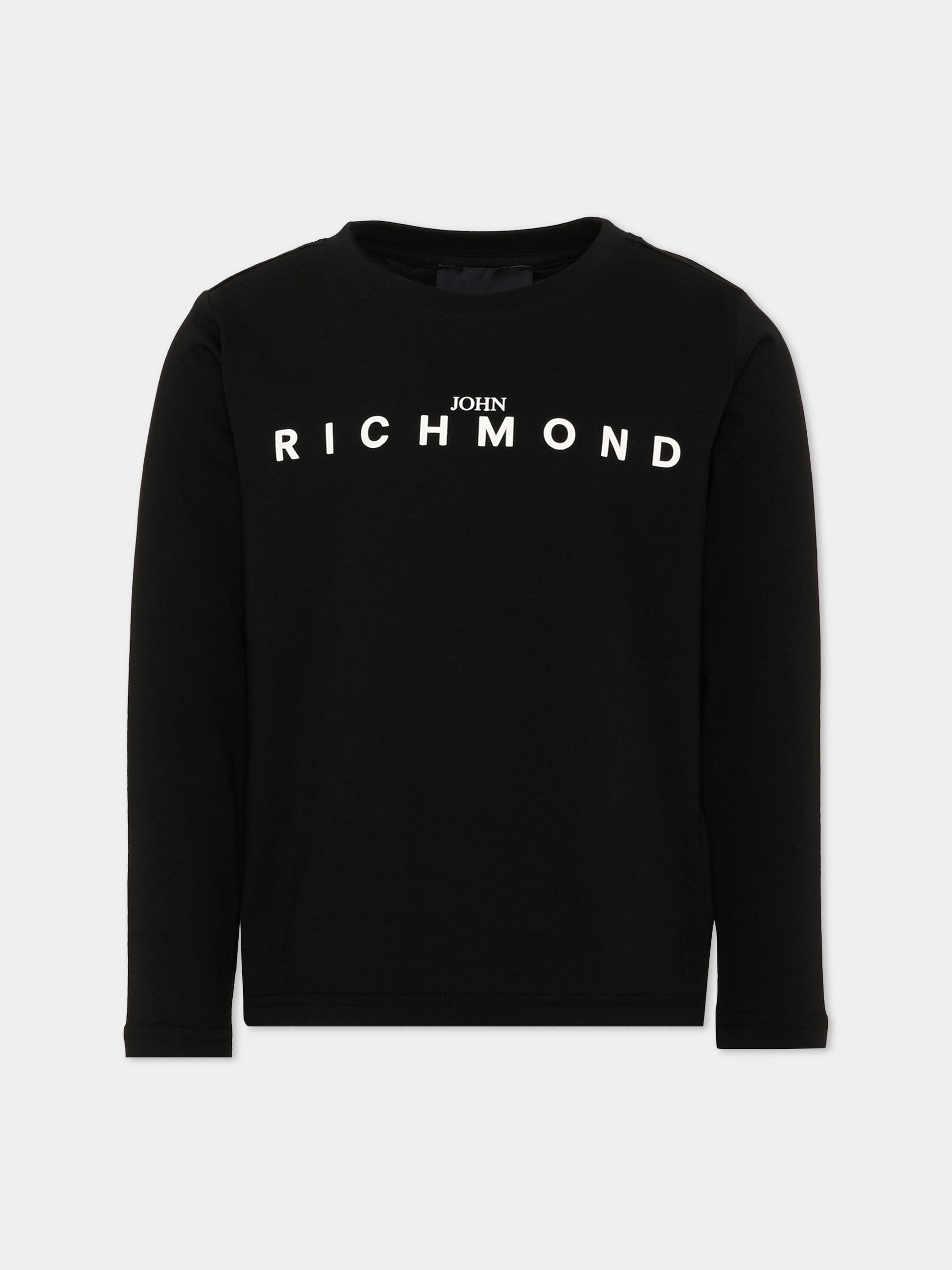 T-shirt a manica lunga nero per bambini logo,Richmond,RBA26016TS BLACK BLACK