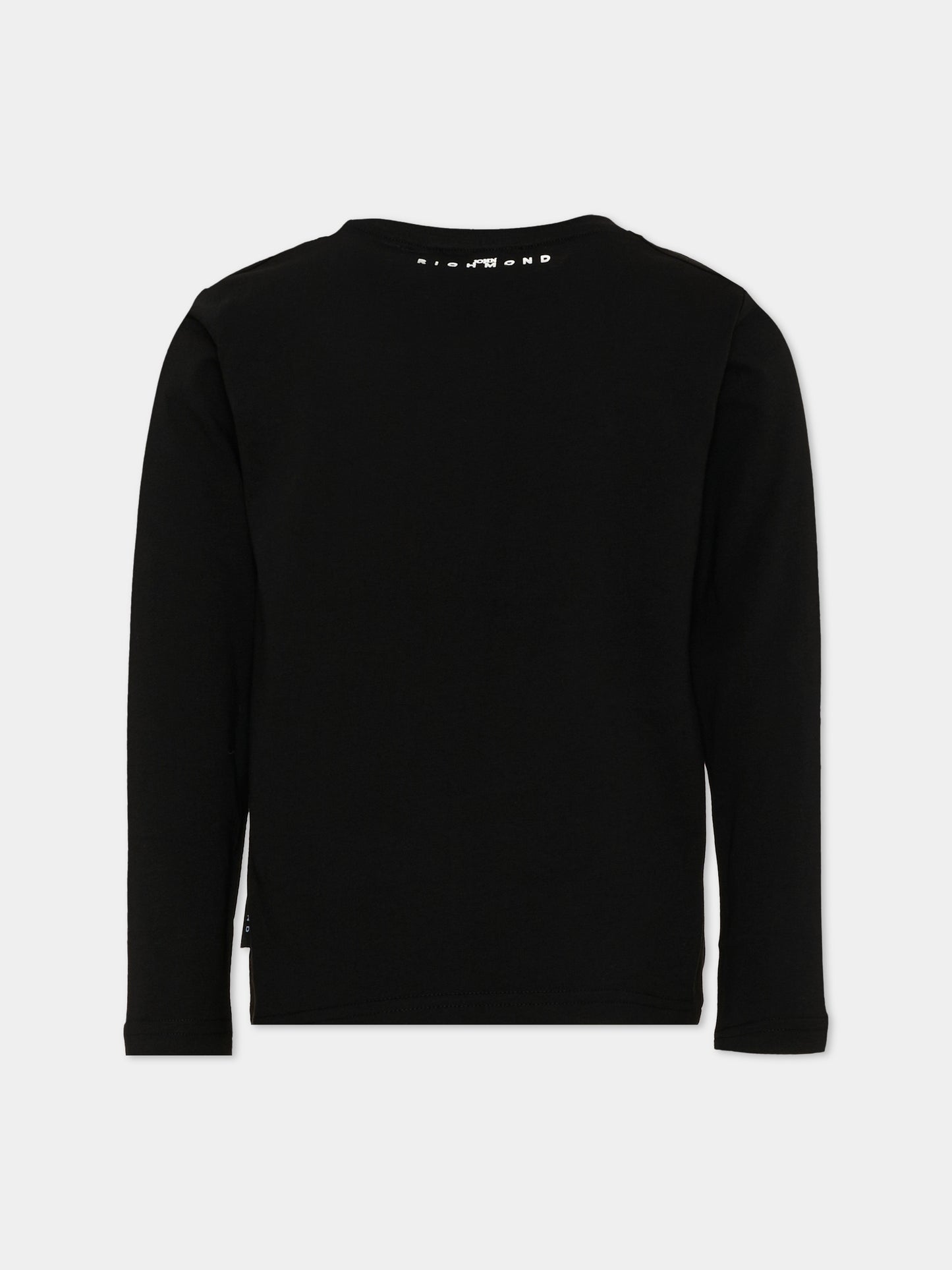 T-shirt a manica lunga nero per bambini logo,Richmond,RBA26016TS BLACK BLACK