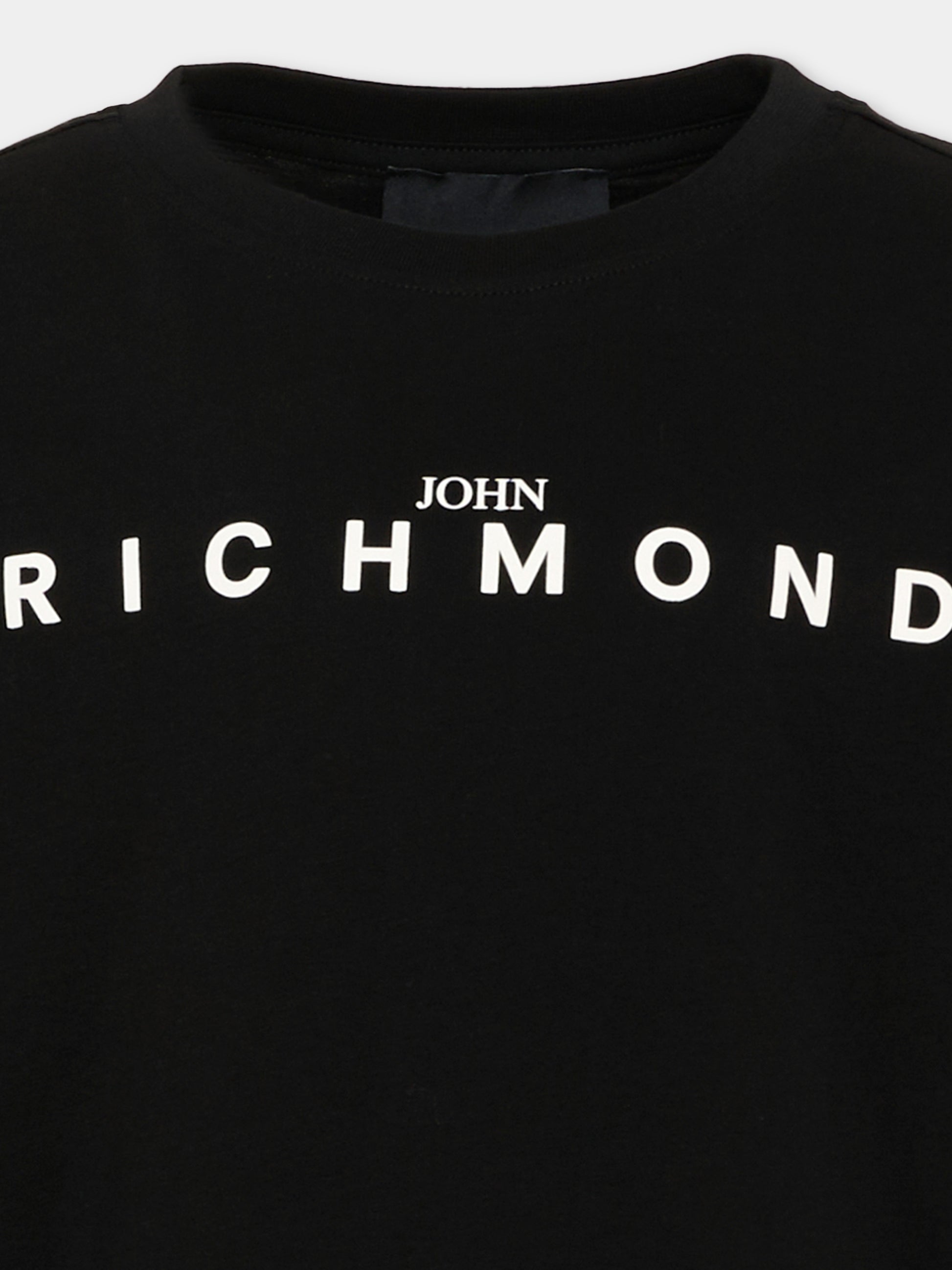 T-shirt a manica lunga nero per bambini logo,Richmond,RBA26016TS BLACK BLACK