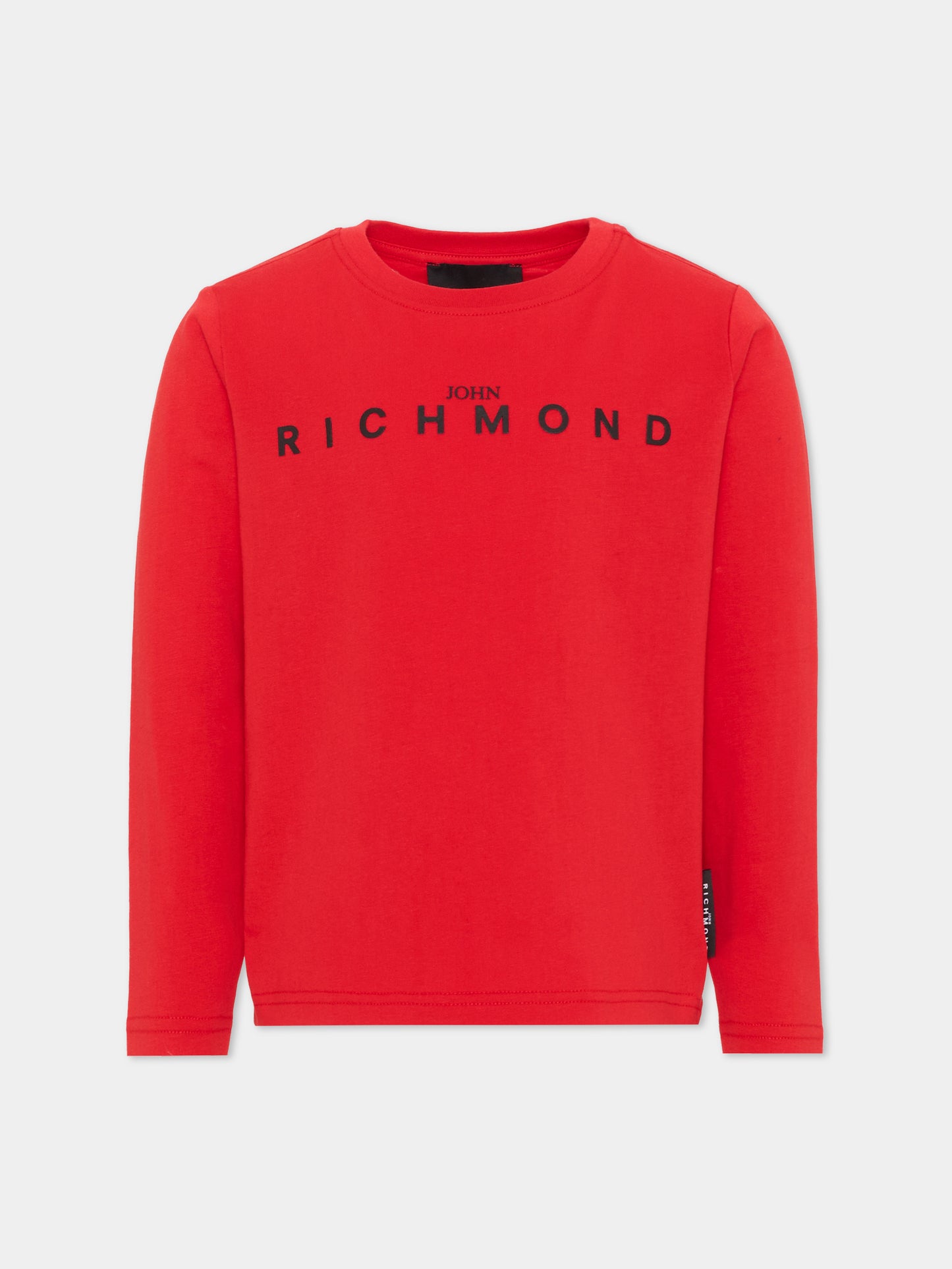 T-shirt a manica lunga rossa Richmond per bambini logo,Richmond,RBA26016TS RED RED