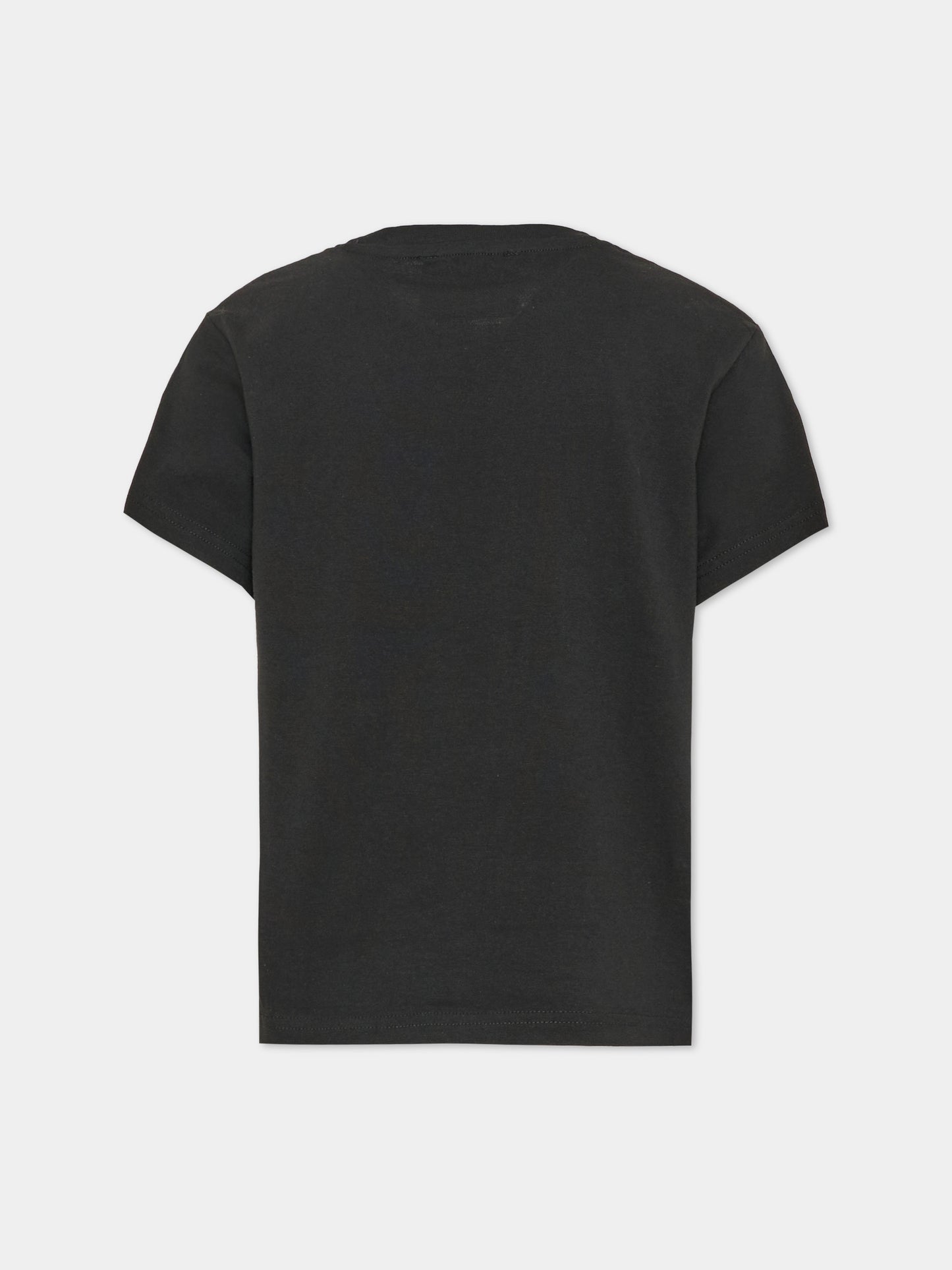 T-shirt nera per bambina con stampa,Richmond,RBA26038TS BLACK BLACK