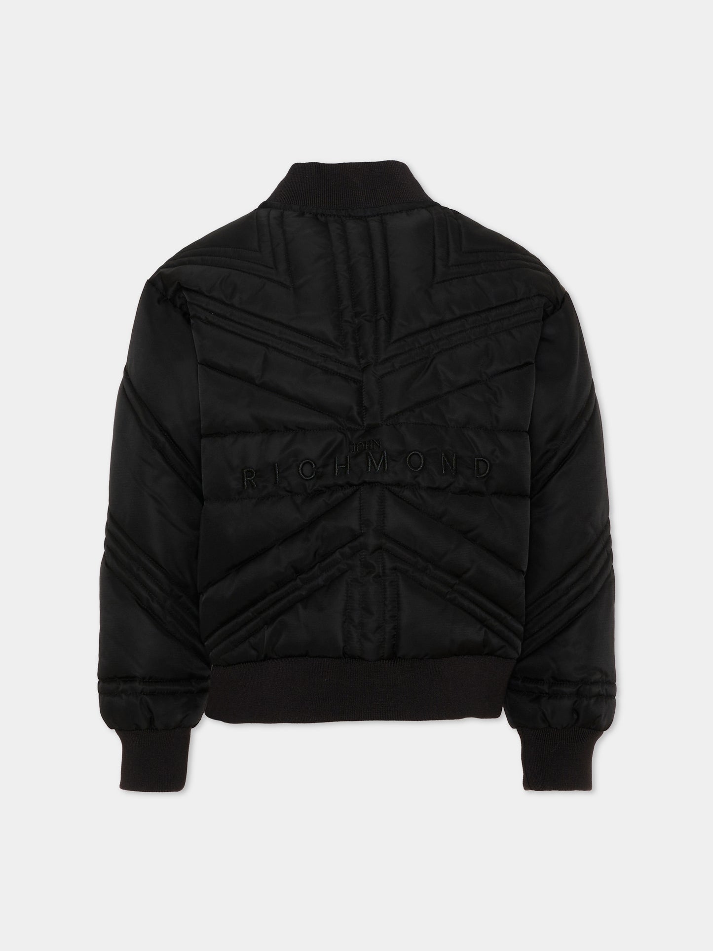 Bomber nero per bambini con logo,Richmond,RBA26032PI BLACK BLACK