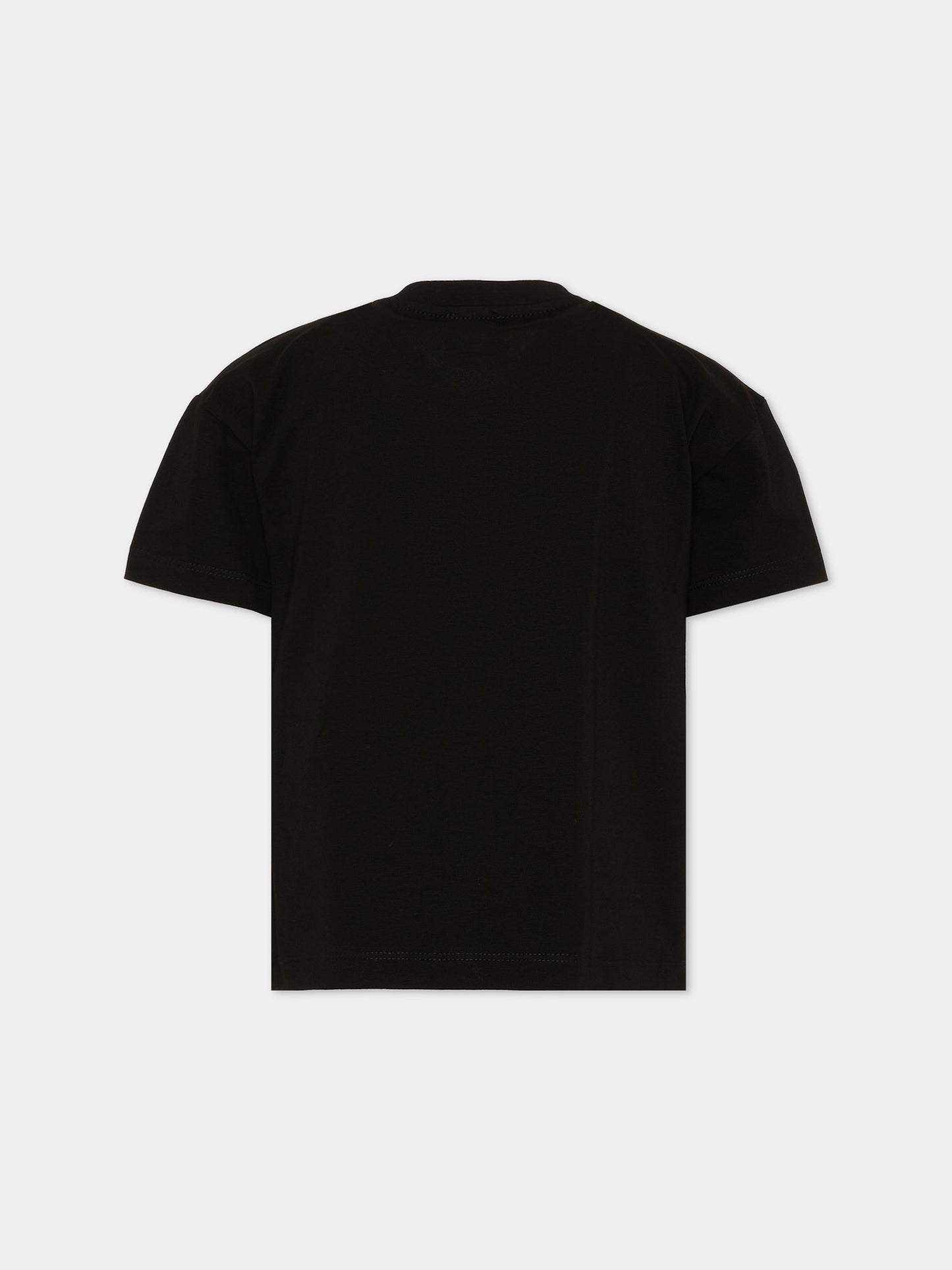 T-shirt nera per bambina con logo,Richmond,RGA26077TS BLACK BLACK