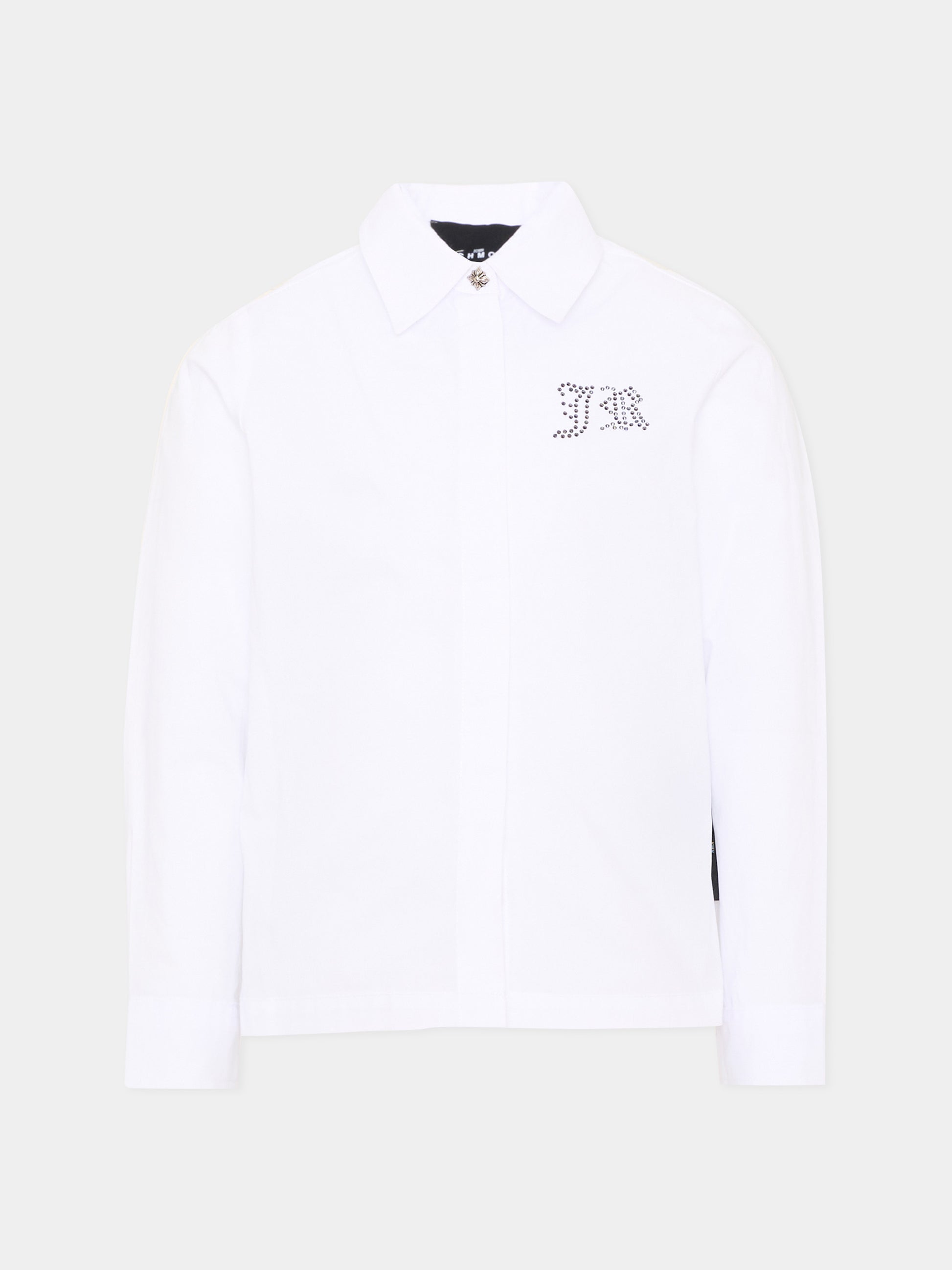 Camicia bianca per bambina con logo,Richmond,RGA26174CA WHITE WHITE