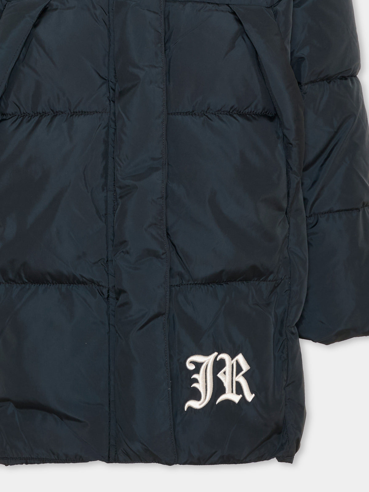 Piumino nero per bambina con logo,Richmond,RGA26154PI BLACK BLACK