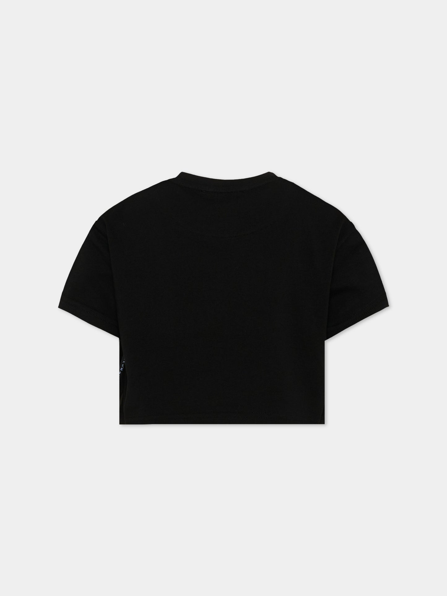 T-Shirt a manica corta nero per bambina logo,Richmond,RGA26146TS BLACK BLACK