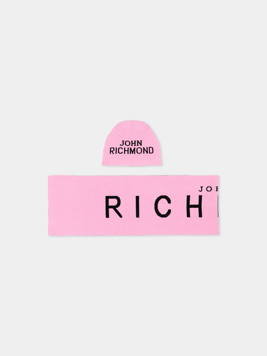 Set accessori rosa per bambina con logo,Richmond,RGA26015HS PINK_B/BLK PINK BEGONIA
