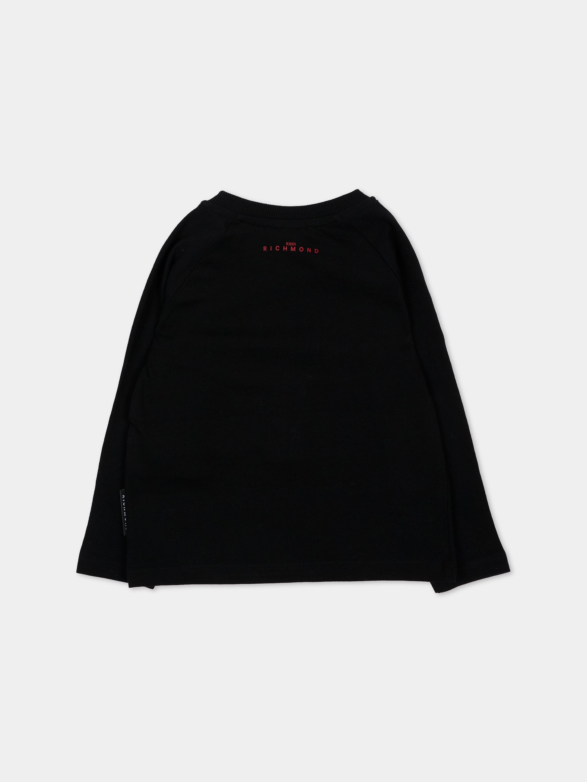 T-shirt nera per neonata con logo,Richmond,RIA26085TS BLACK BLACK