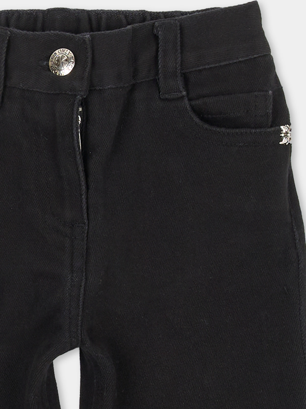 Jeans nero per neonata con logo,Richmond,RIA26141JE D.BLACK DENIM BLACK