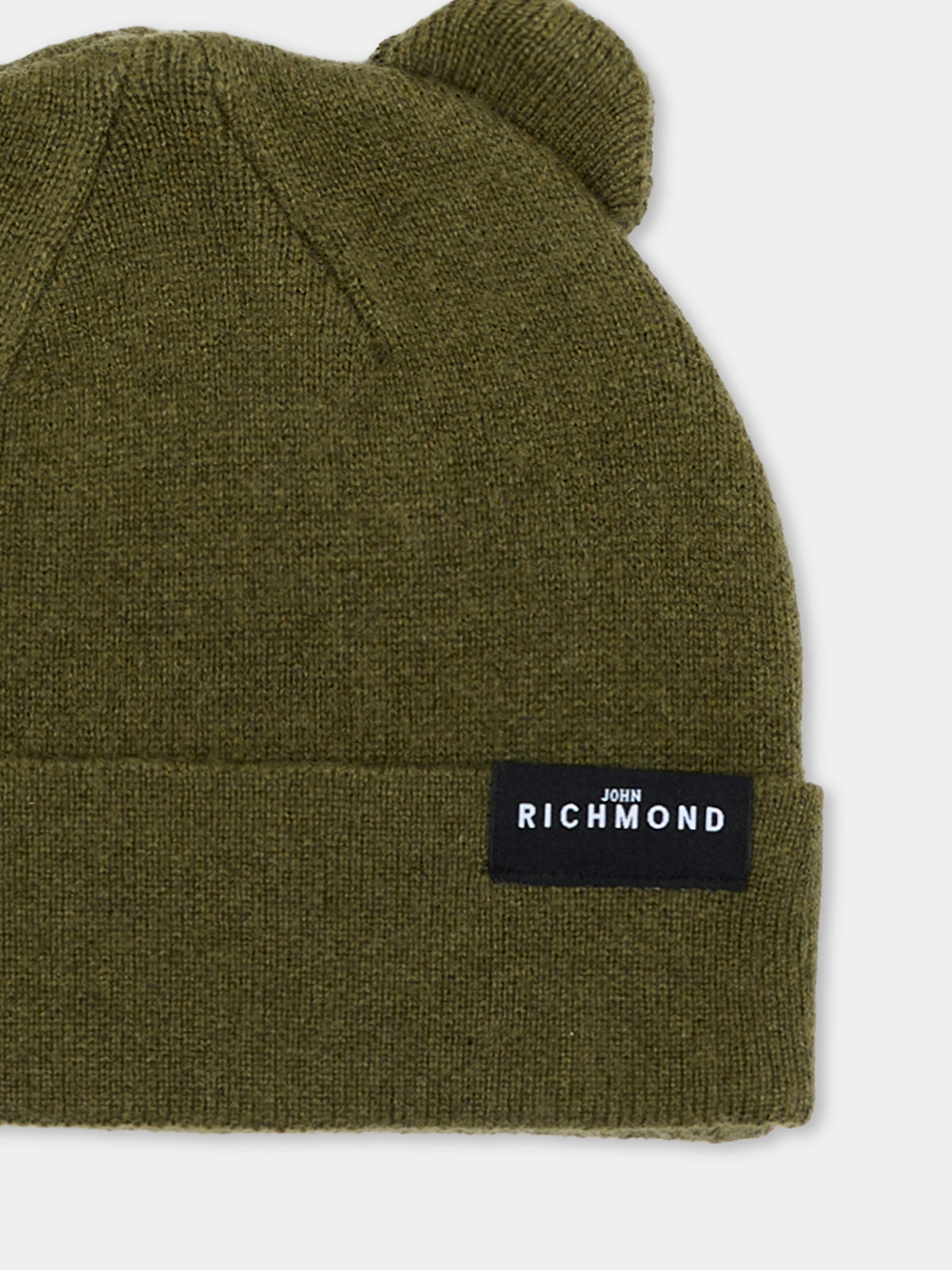 Berretto verde per neonato con orecchie,Richmond,RIA26038HA GREEN_MIL. GREEN MILITARY