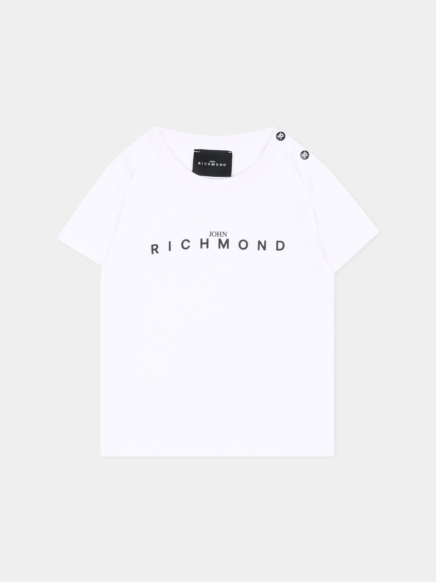 T-Shirt a manica corta bianca per neonato logo,Richmond,RIA26004TS WHITE WHITE