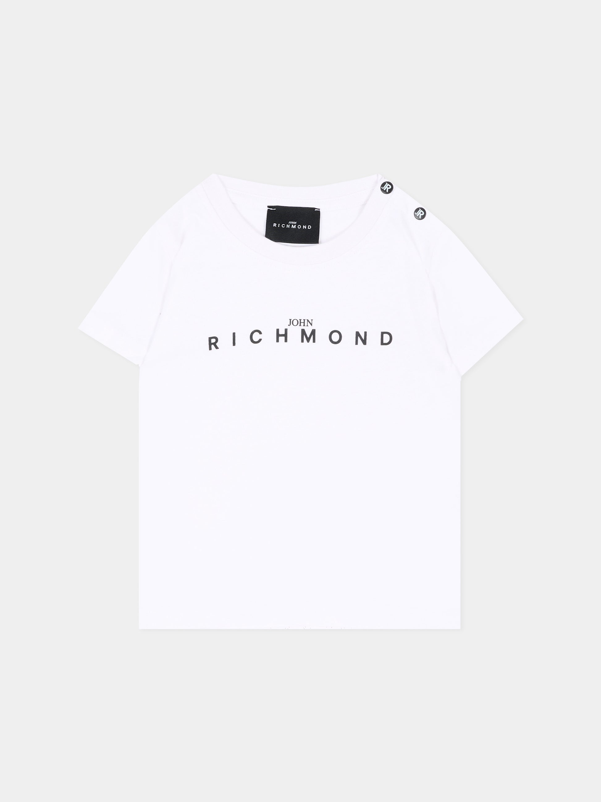 T-Shirt a manica corta bianca per neonato logo,Richmond,RIA26004TS WHITE WHITE