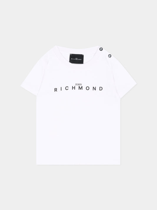 T-Shirt a manica corta bianca per neonato logo,Richmond,RIA26004TS WHITE WHITE