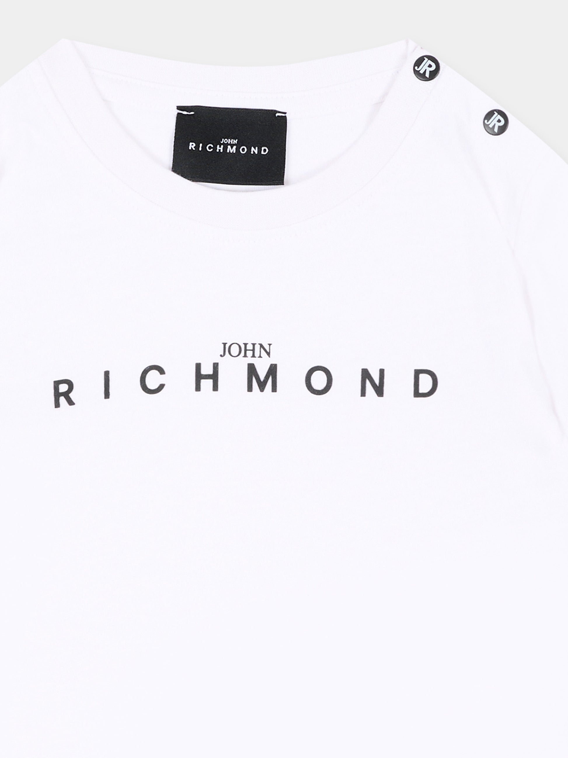 T-Shirt a manica corta bianca per neonato logo,Richmond,RIA26004TS WHITE WHITE