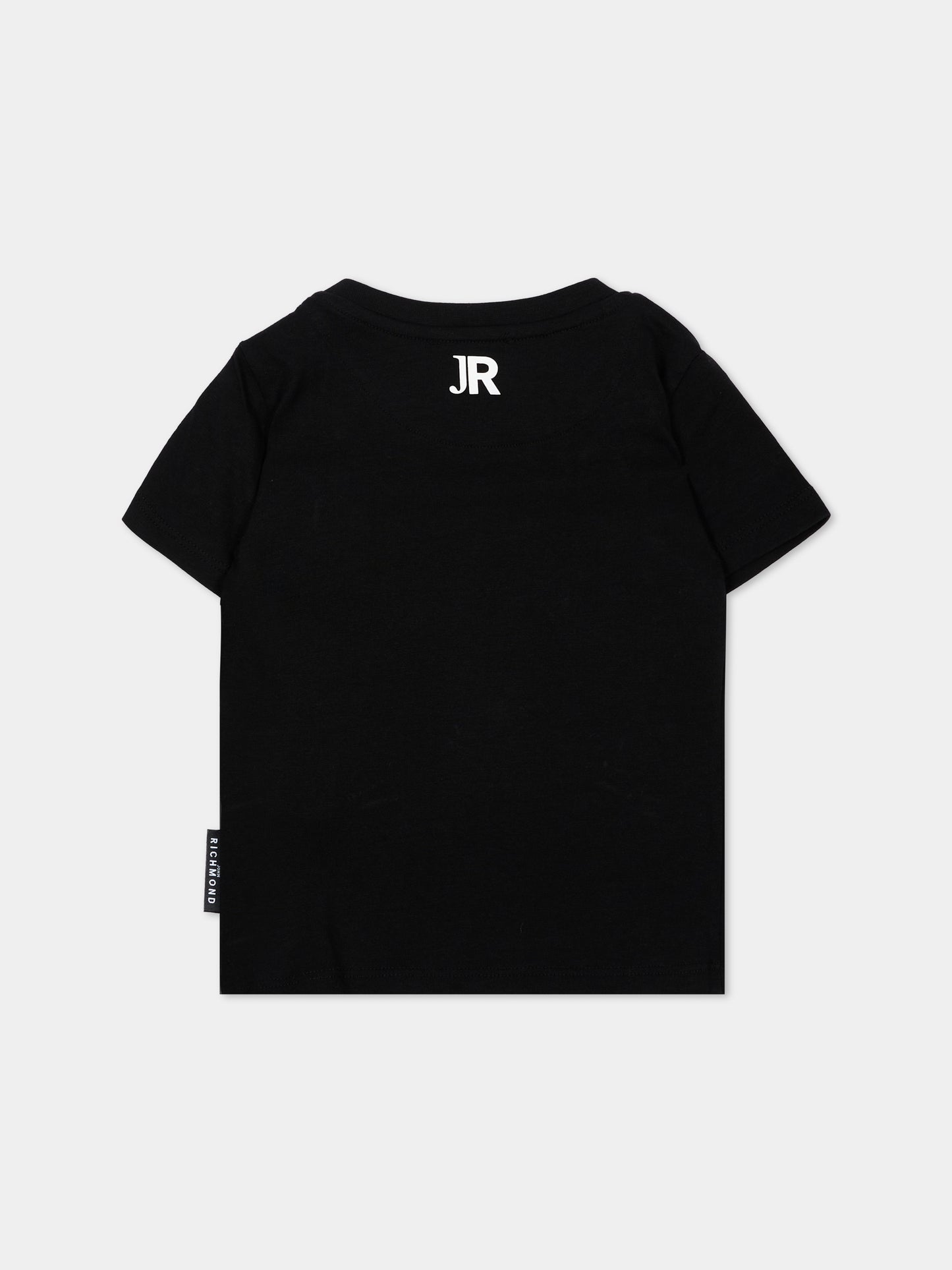 T-shirt a manica corta nero per neonato logo,Richmond,RIA26004TS BLACK BLACK