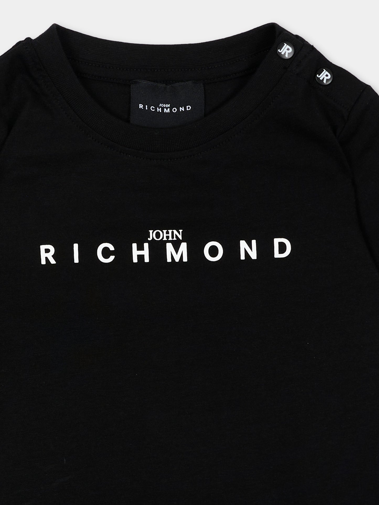 T-shirt a manica corta nero per neonato logo,Richmond,RIA26004TS BLACK BLACK