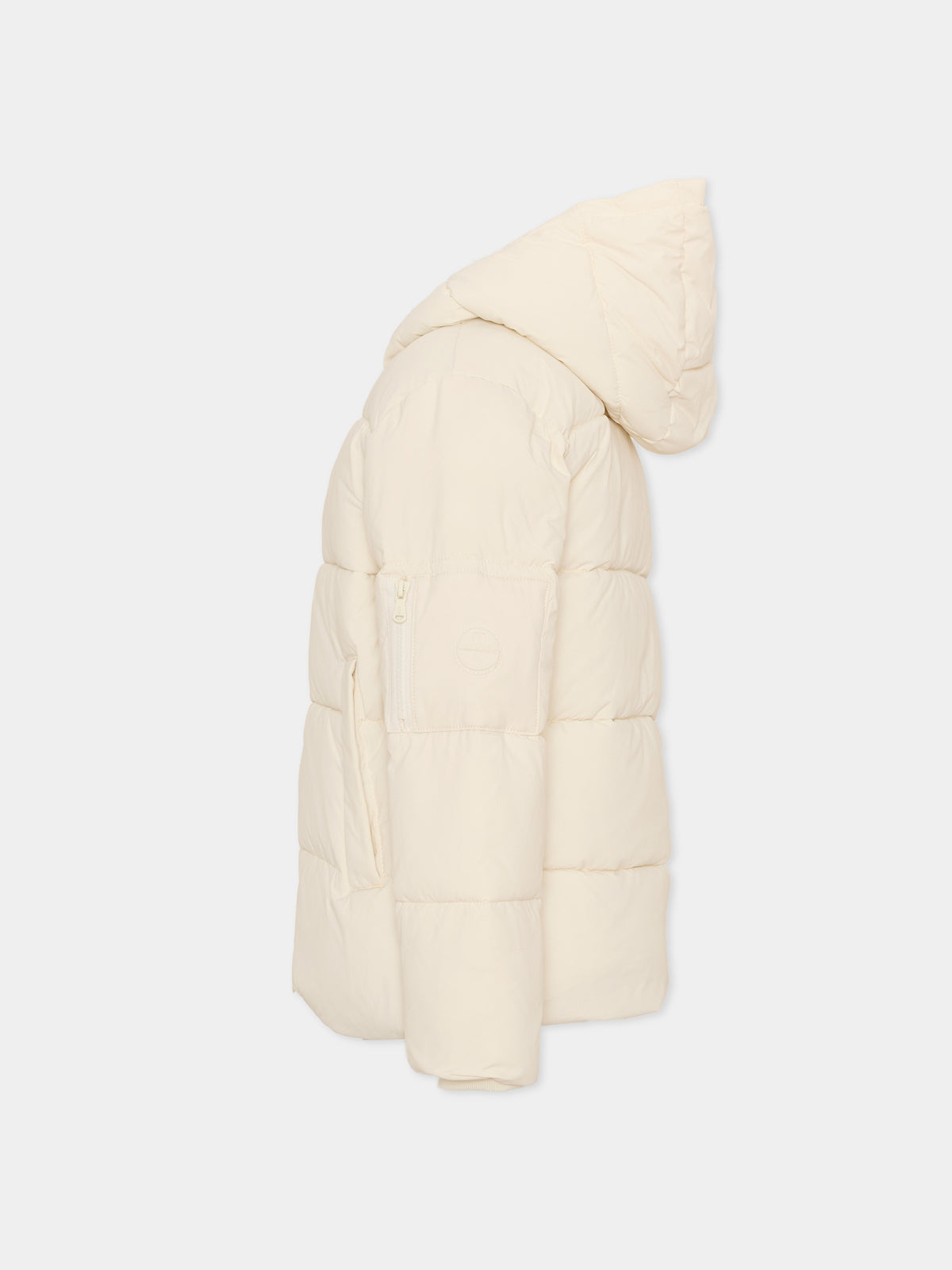 Piumino avorio per bambini con cappuccio,North Sails,NBA26074PI WHITE WINTER