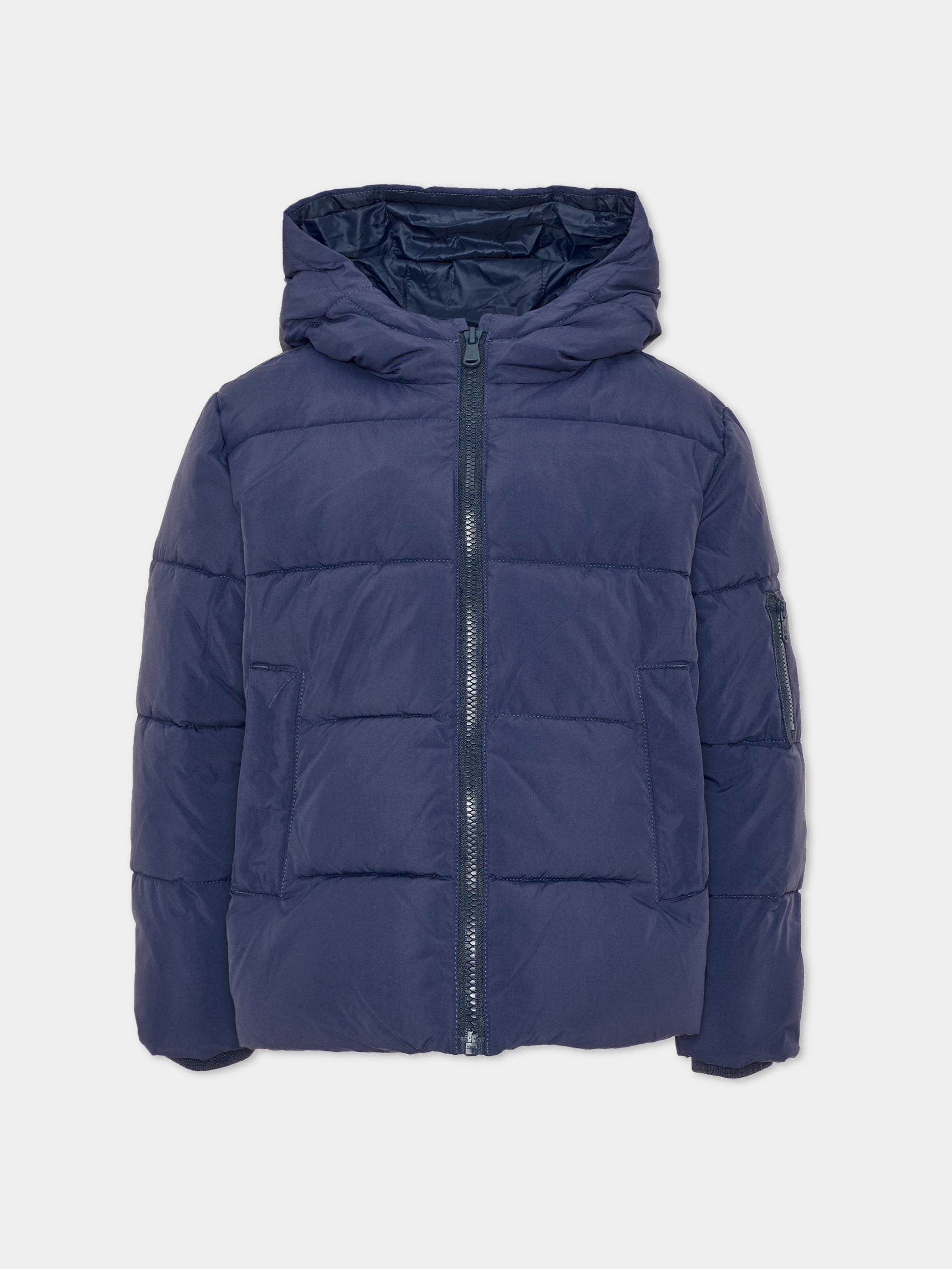 Piumino blu per bambini con cappuccio,North Sails,NBA26074PI BLUE NAVY