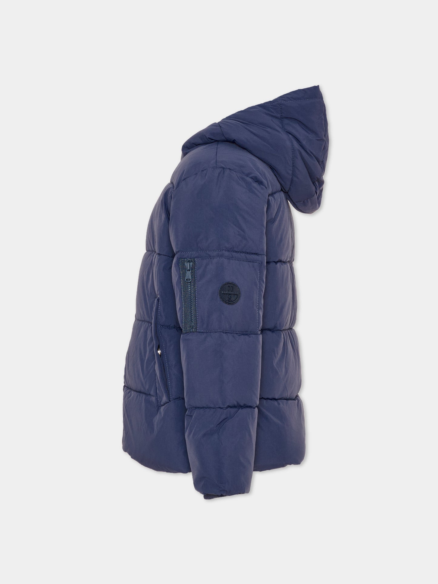 Piumino blu per bambini con cappuccio,North Sails,NBA26074PI BLUE NAVY