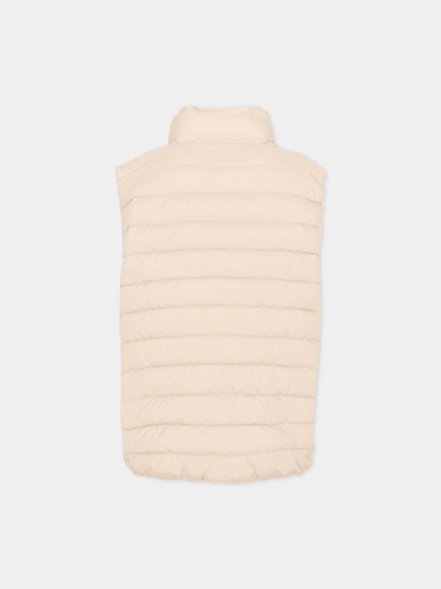 Gilet beige per bambini trapuntato,North Sails,NBA26073PI WINTER ROPE