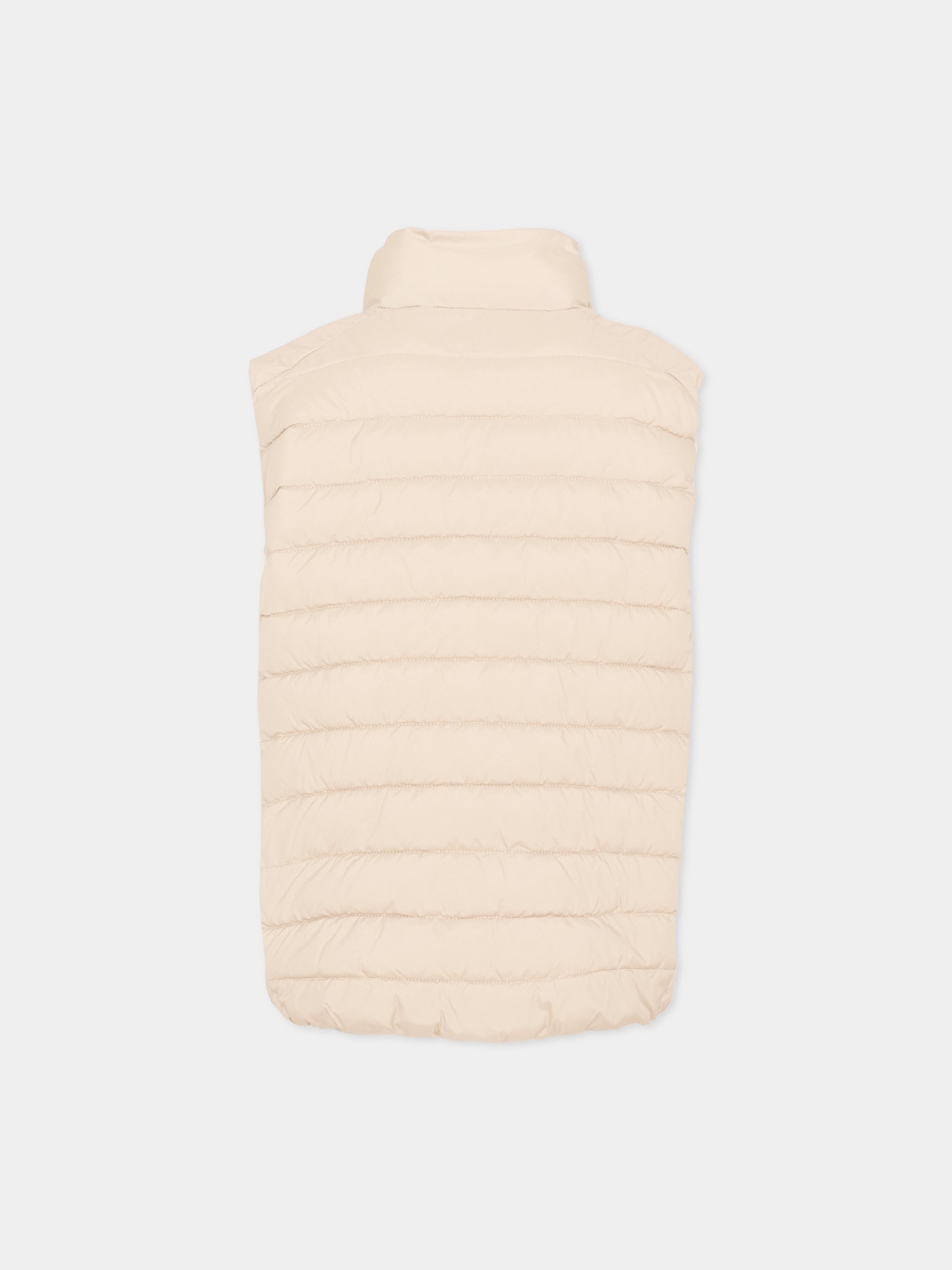 Gilet beige per bambini trapuntato,North Sails,NBA26073PI WINTER ROPE