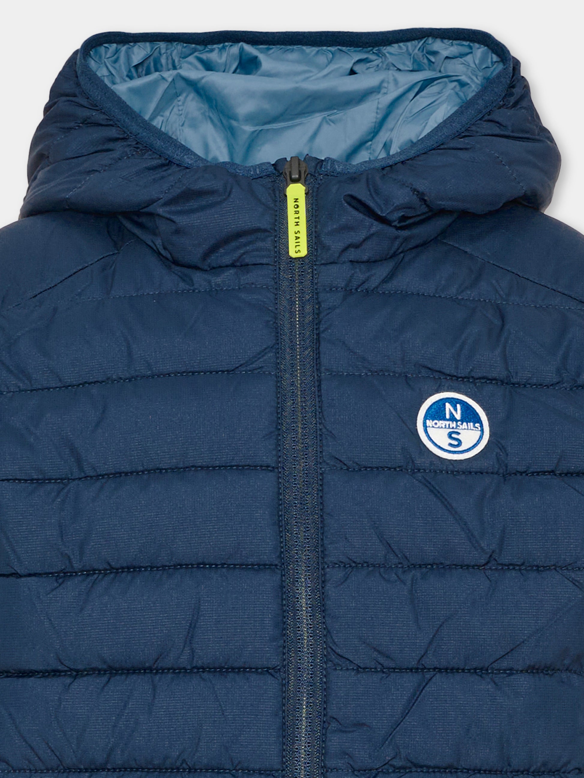 Piumino blu per bambino con cappuccio,North Sails,NBA26072PI BLUE NAVY