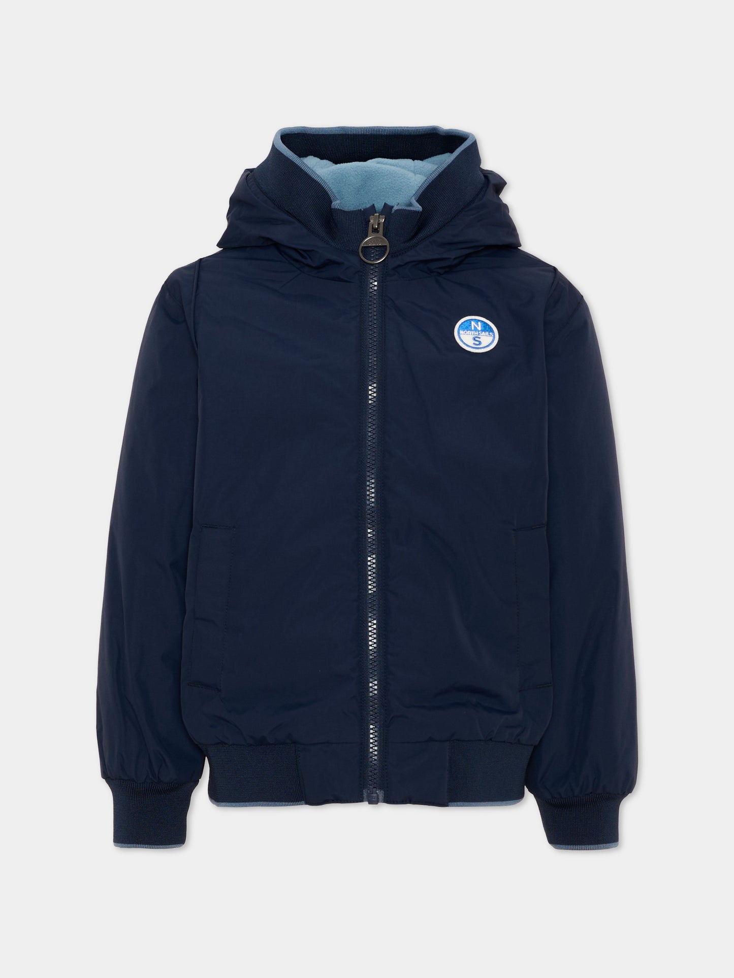 Piumino blu per bambino con patch logo,North Sails,NBA26075GB BLUE NAVY