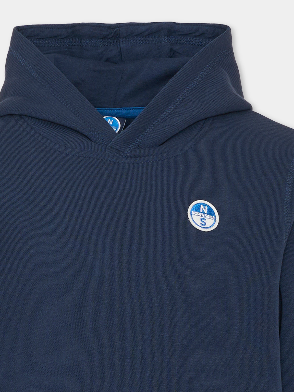 Felpa con cappuccio blu per bambino con logo,North Sails,NBA26080FE BLUE NAVY