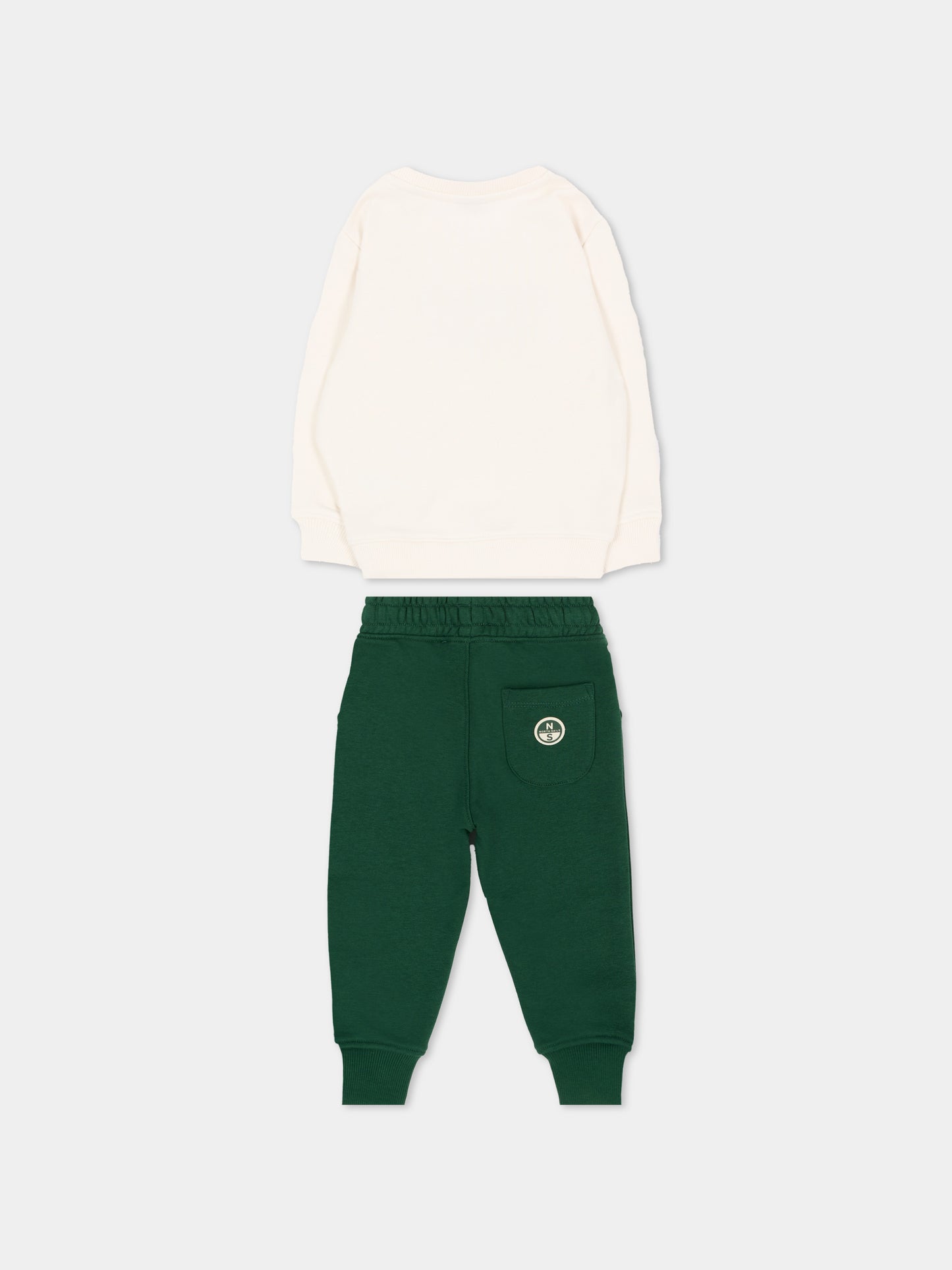 Completo sportivo lungo bianco per neonato,North Sails,NIA26036CF OFF-WHITE