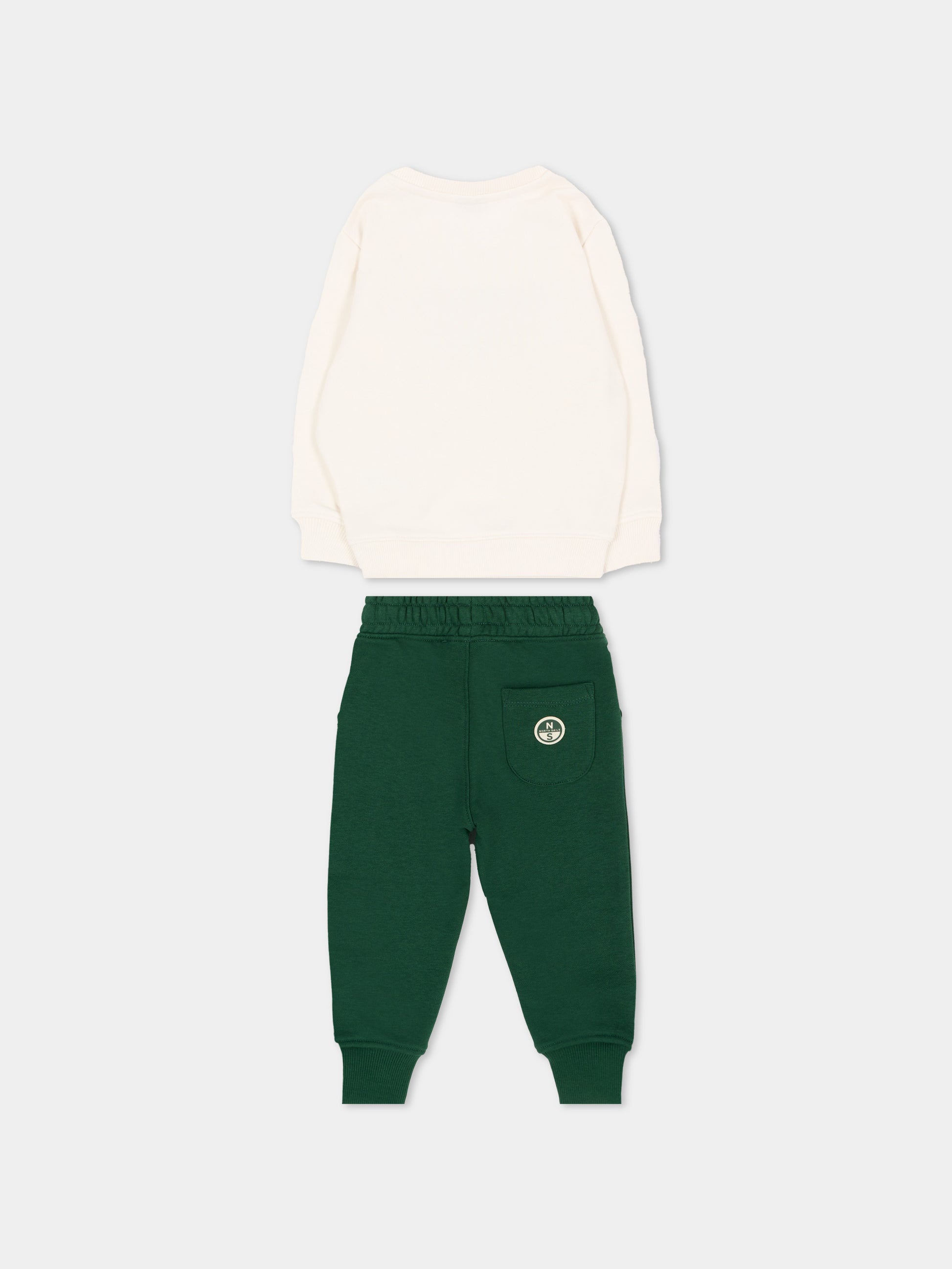 Completo sportivo lungo bianco per neonato,North Sails,NIA26036CF OFF-WHITE