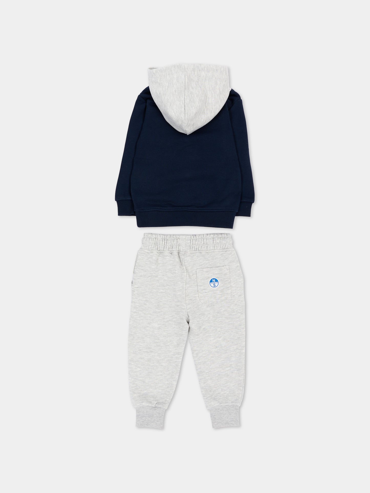 Completo sportivo lungo blu per neonato con logo,North Sails,NIA26034CF BLUE NAVY