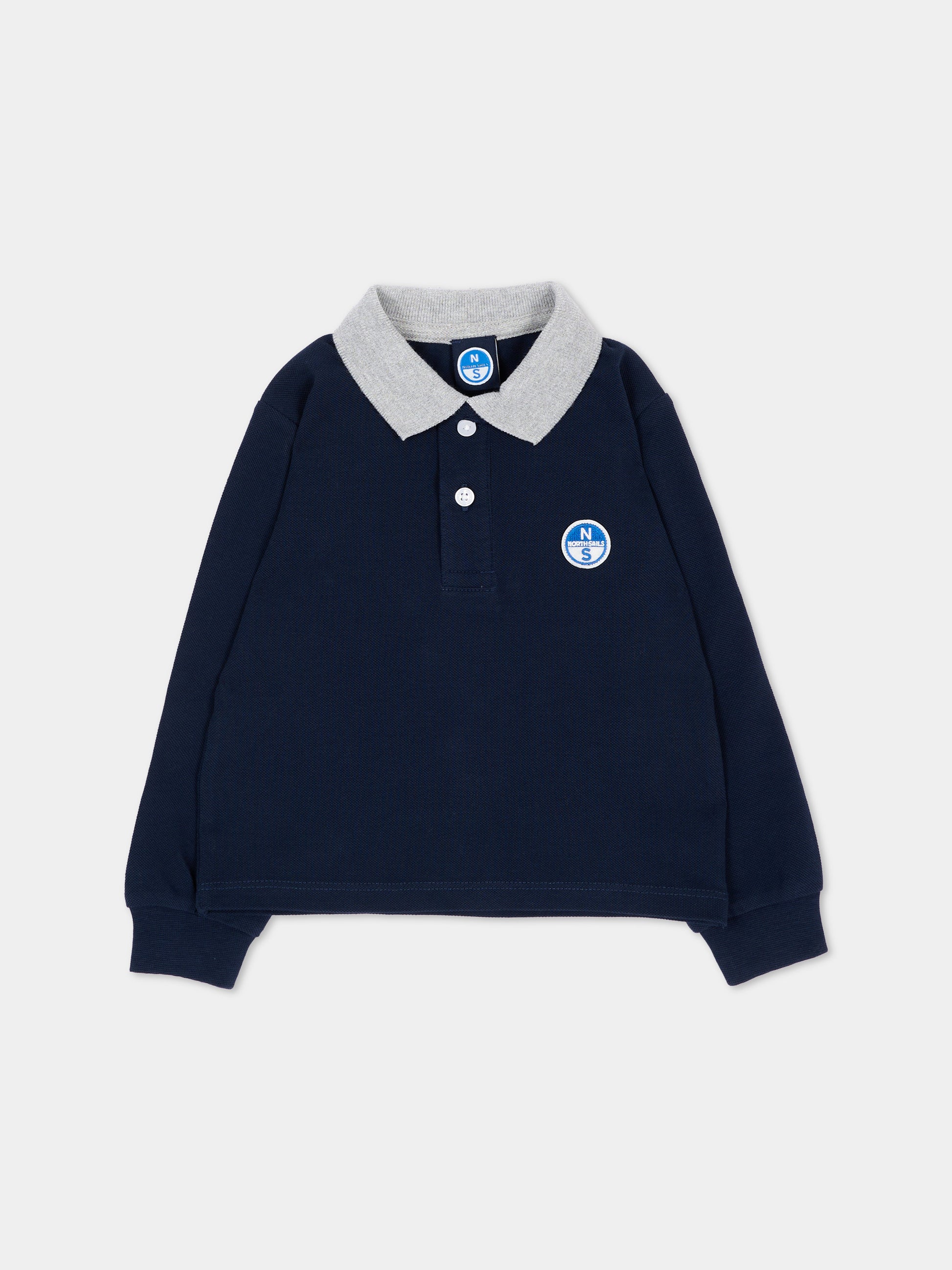 Polo blu per neonato con logo,North Sails,NIA26037PO BLUE NAVY