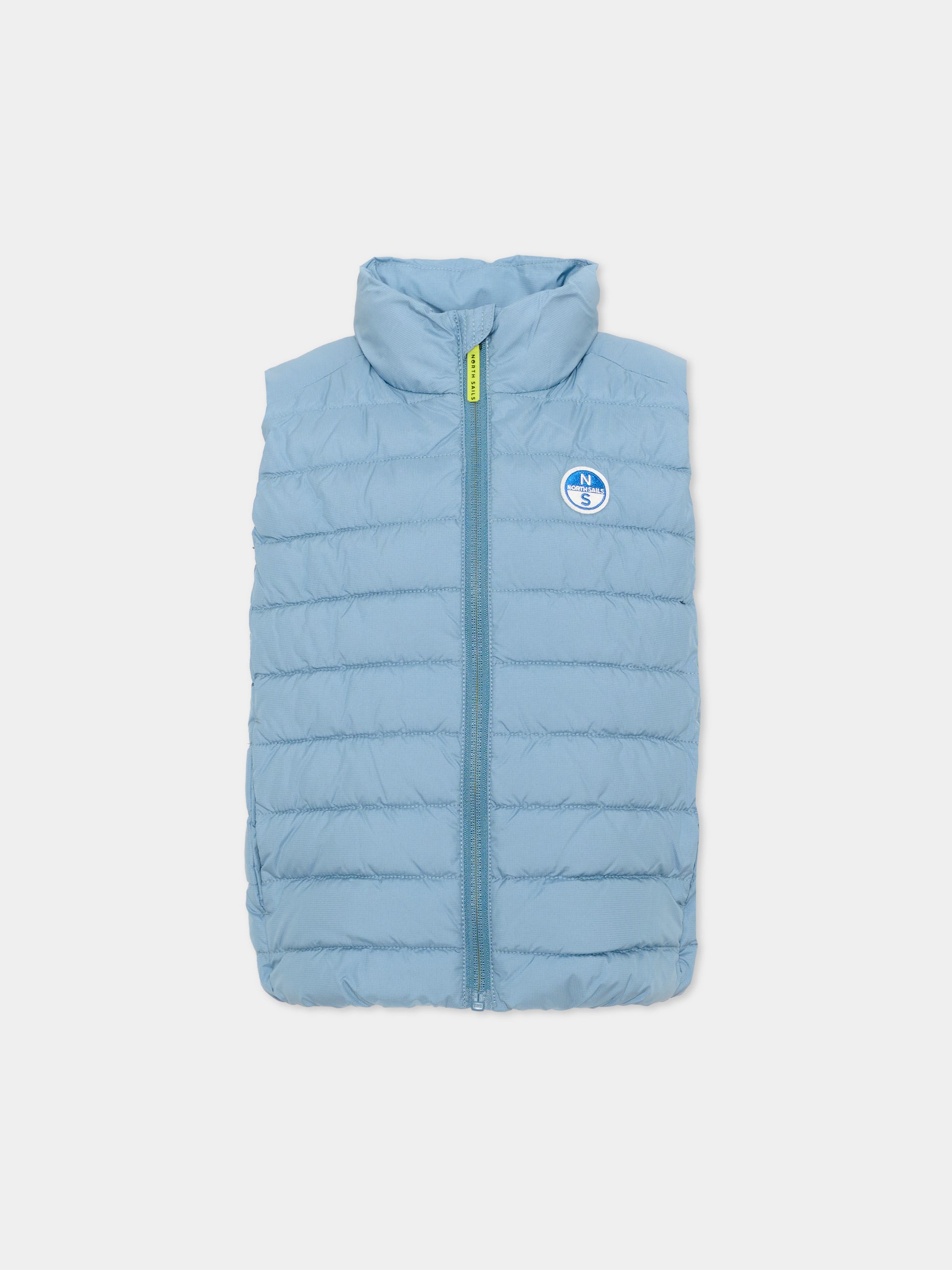 Gilet azzurro per bambino trapuntato,North Sails,NBA26073PI BLUE STEEL