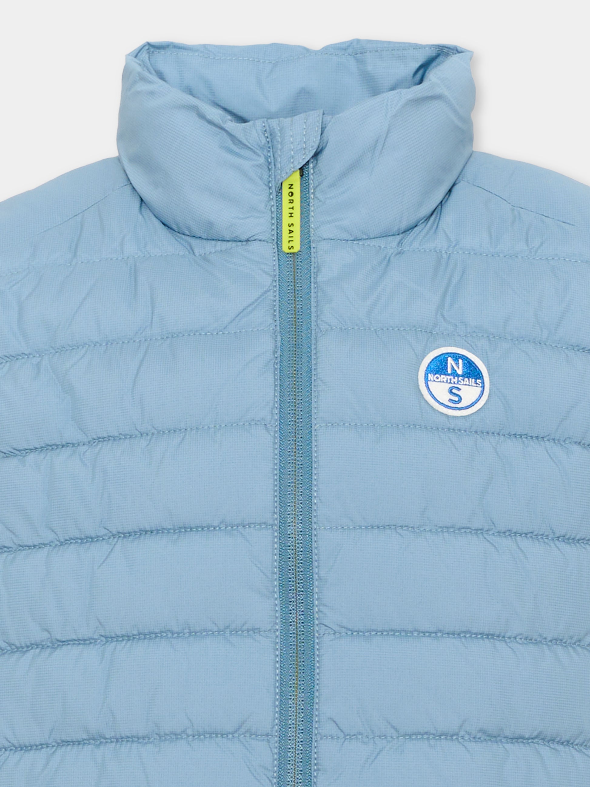 Gilet azzurro per bambino trapuntato,North Sails,NBA26073PI BLUE STEEL